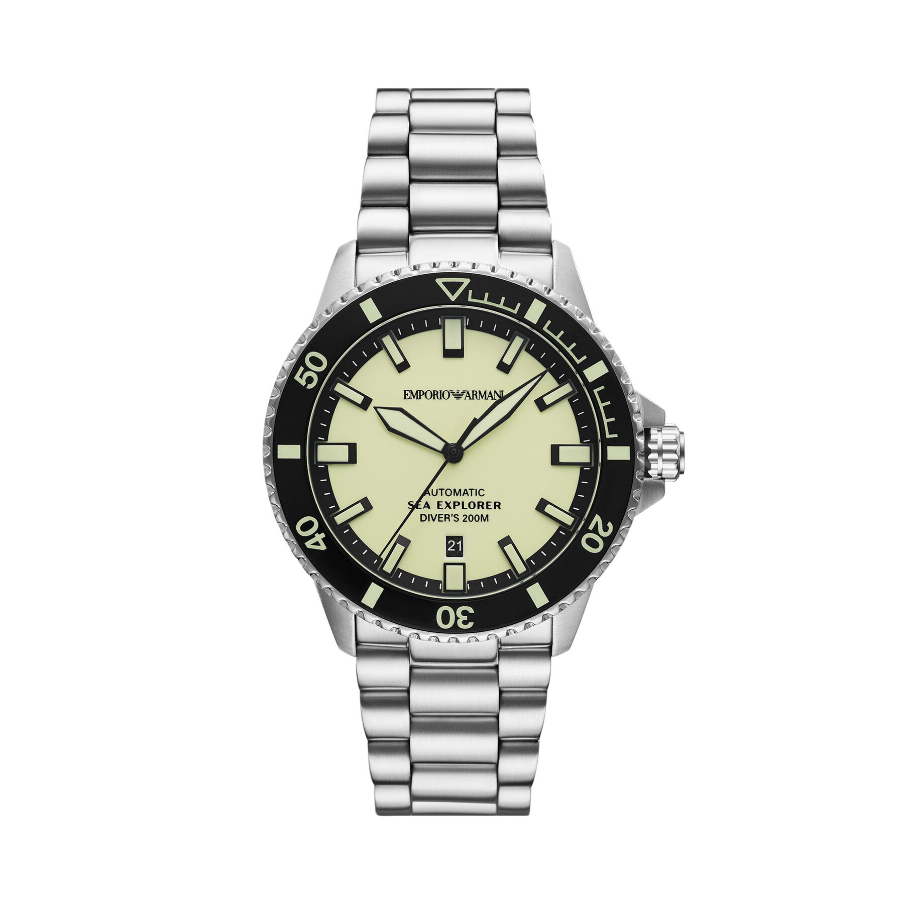 Hodinky Emporio Armani Sea Explorer AR60083 Strieborná