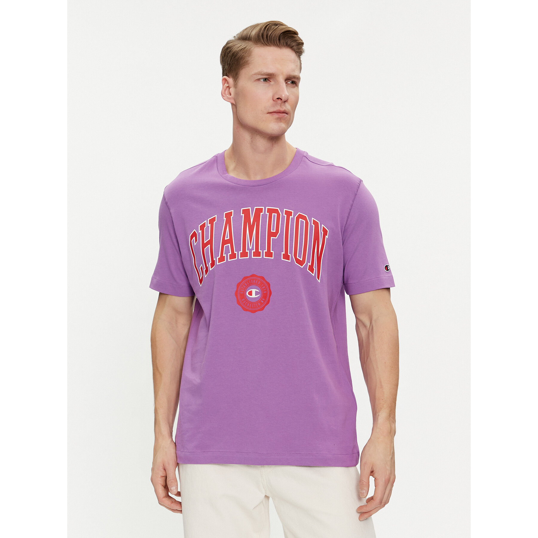 Champion Póló 219852 Lila Comfort Fit