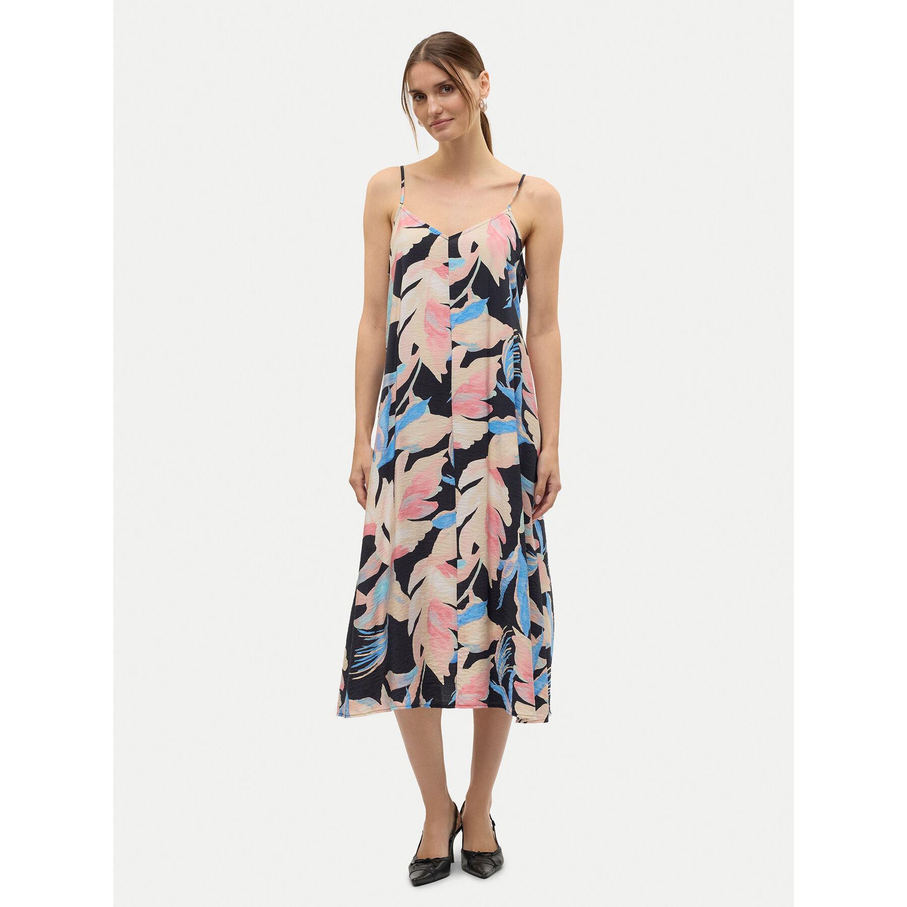 Vero Moda Sommerkleid Josie 10303398 Schwarz Regular Fit