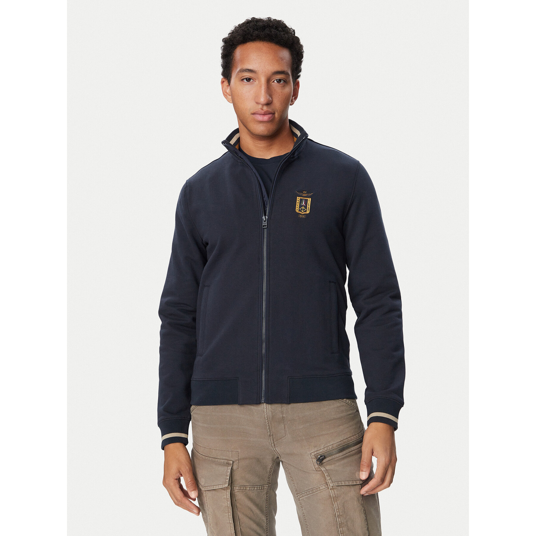 Aeronautica Militare Sweatshirt 262FE2089UF00662 Dunkelblau Regular Fit