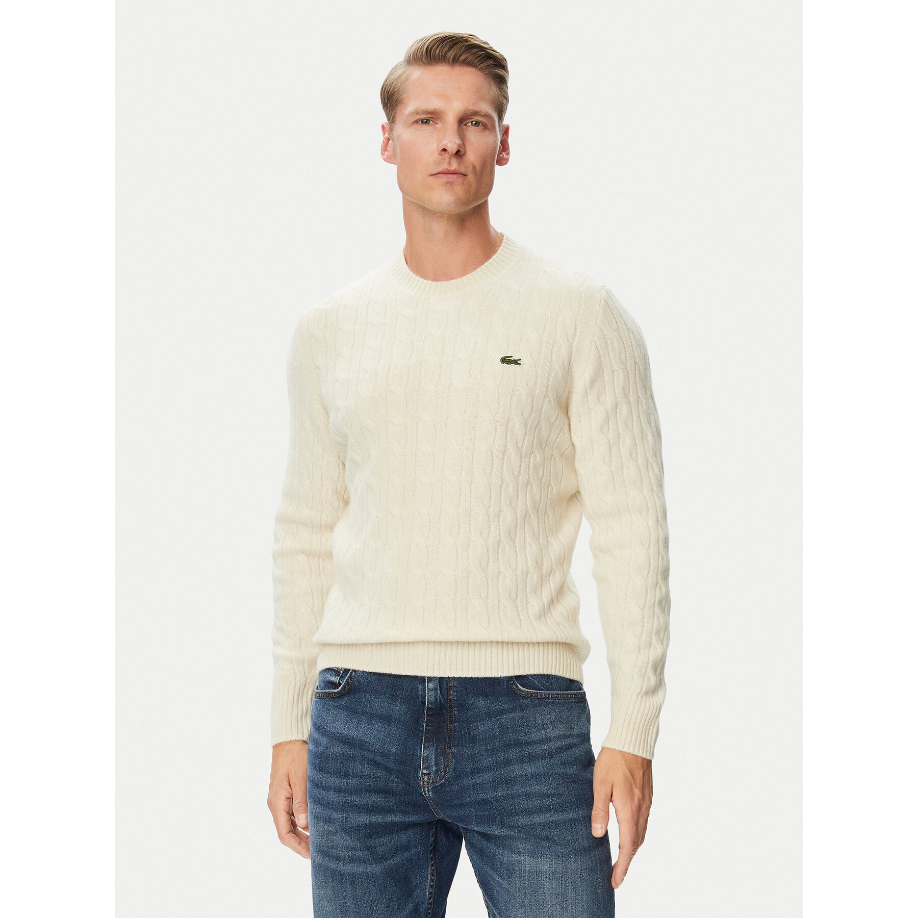Lacoste Pullover AH2924 Hellbeige Regular Fit