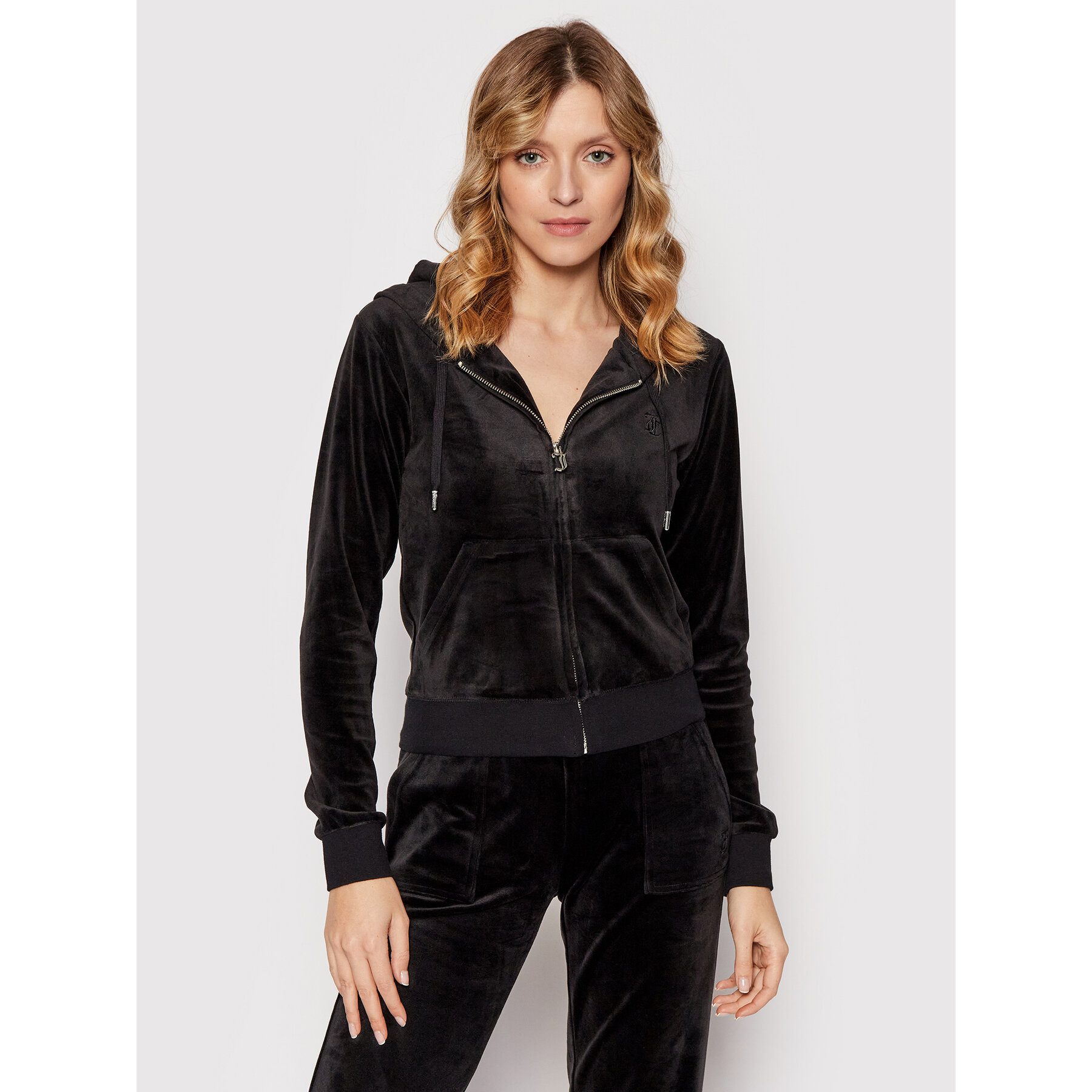 Juicy Couture Sweatshirt Robertson JCAP176 Schwarz Slim Fit