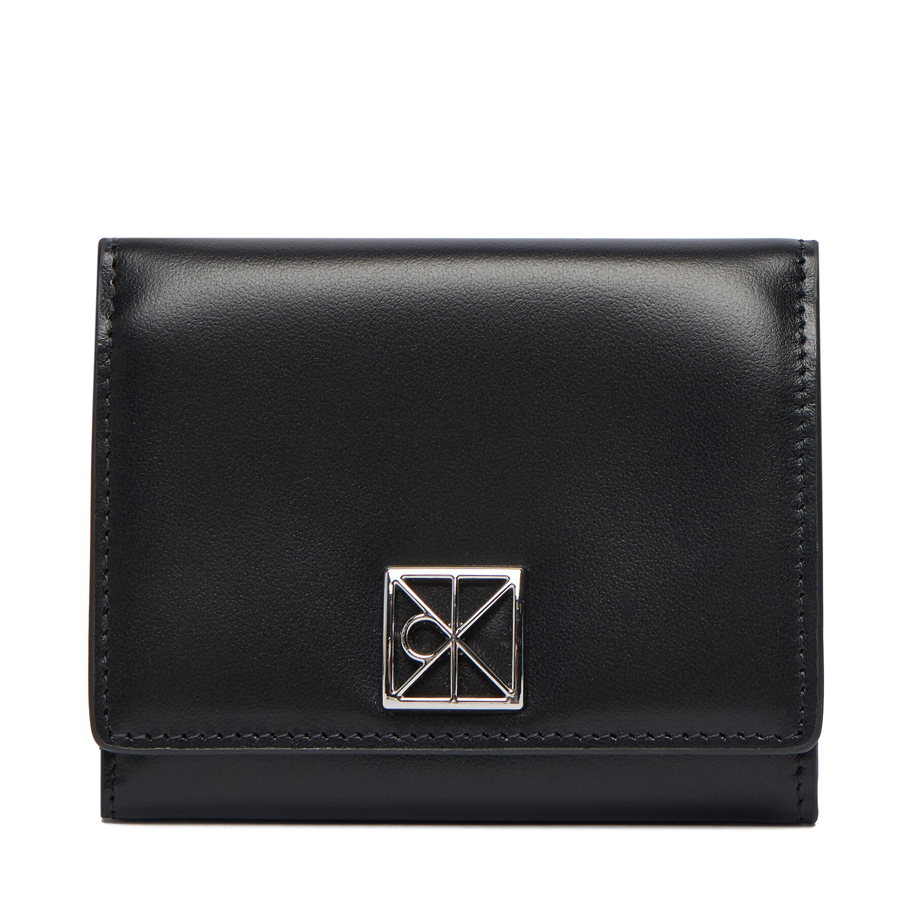 Portofel Calvin Klein Emblem Hw Medium Trifold LV04F1082G Negru