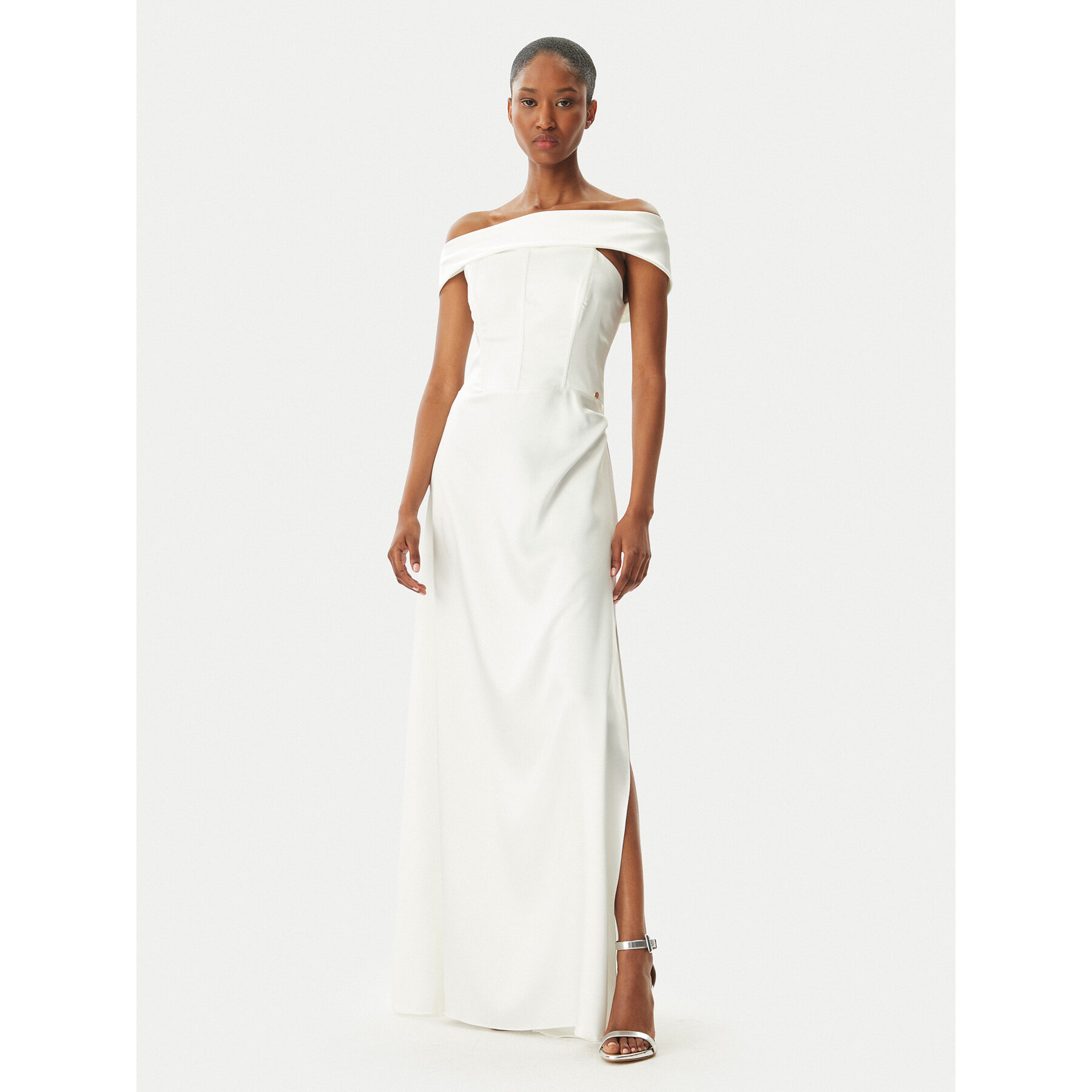 Rinascimento Abendkleid CFC0123802003 Weiß Regular Fit