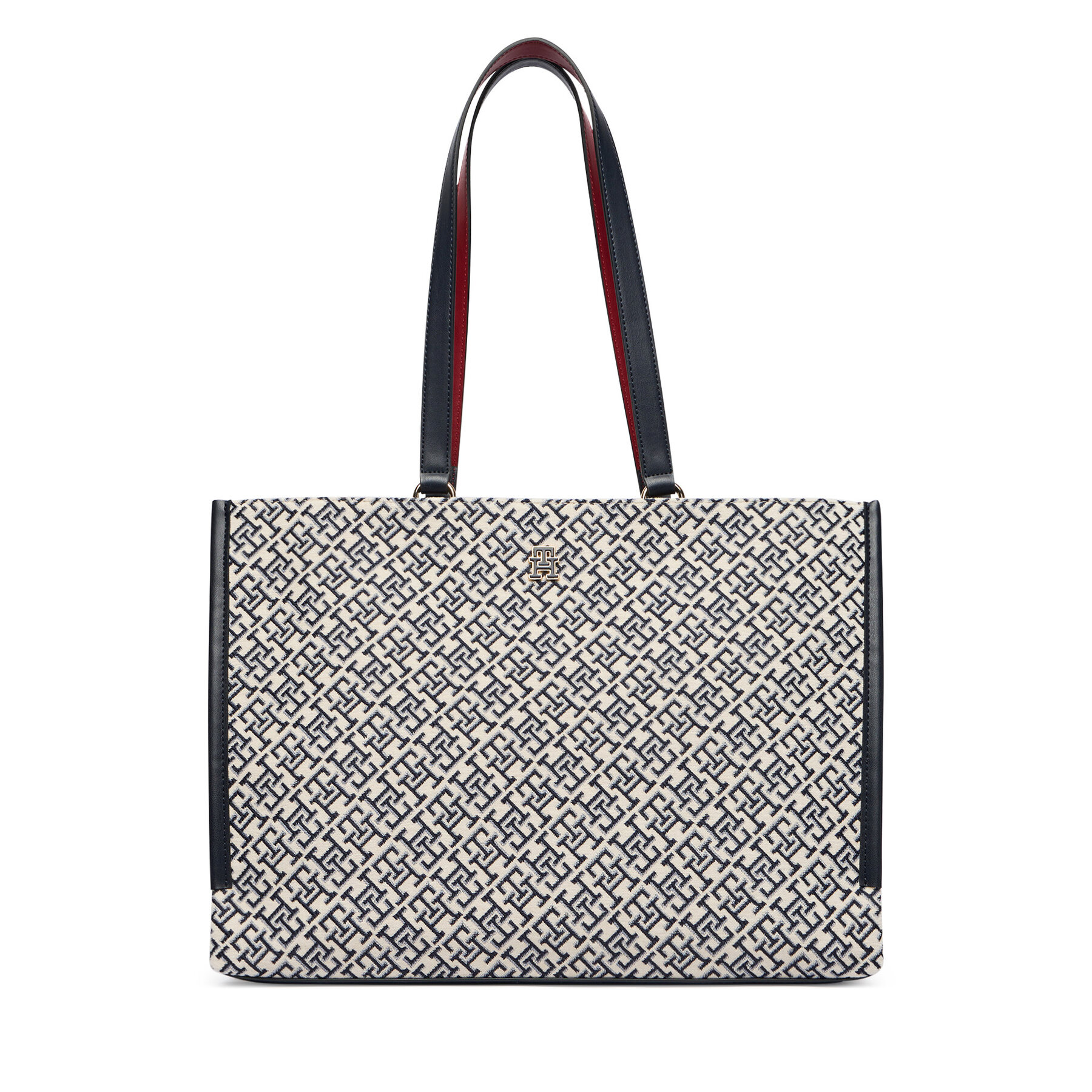 Torbica Tommy Hilfiger Th Jacquard Tote AW0AW19009 Plava