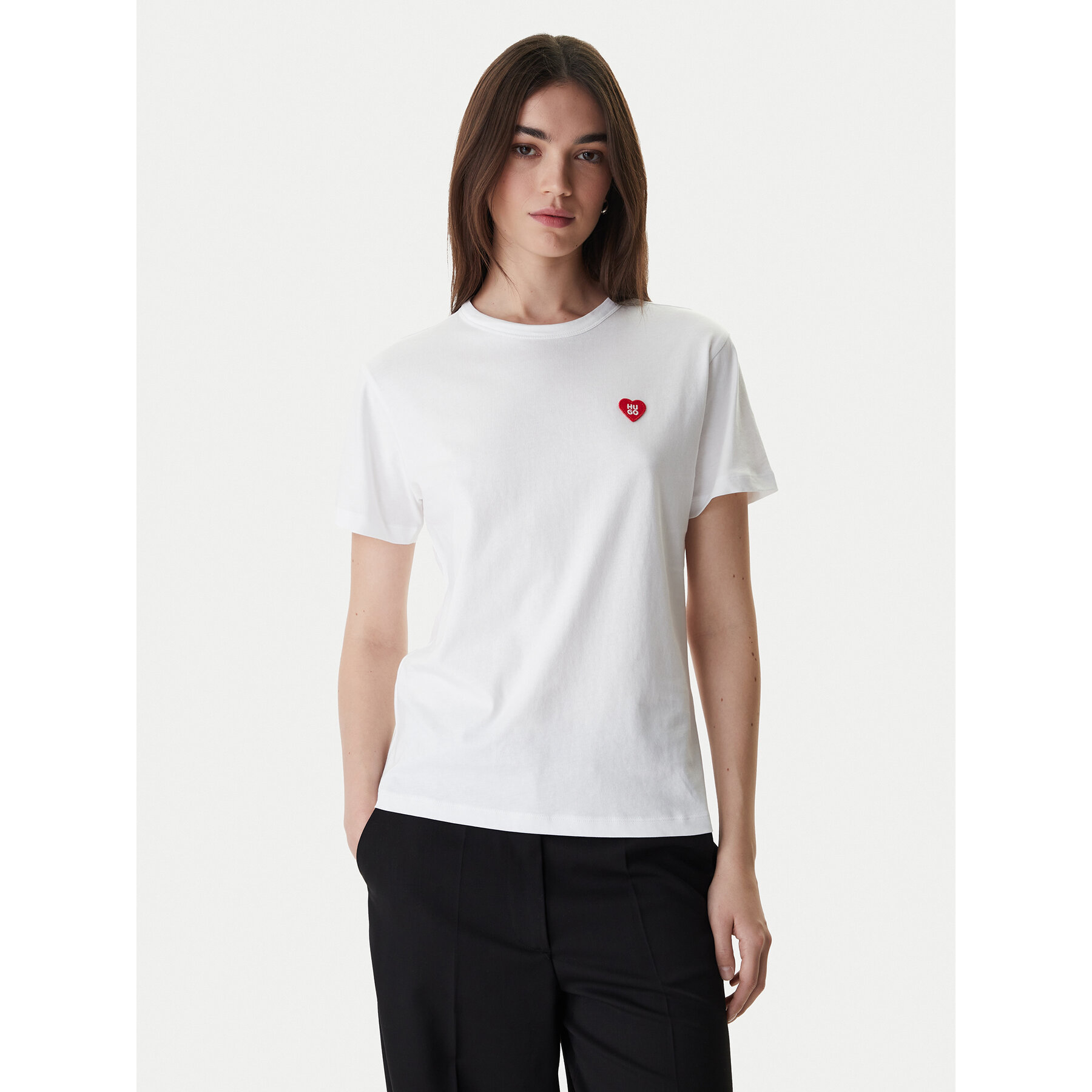 HUGO T-Shirt Damacia 50562145 Weiß Regular Fit