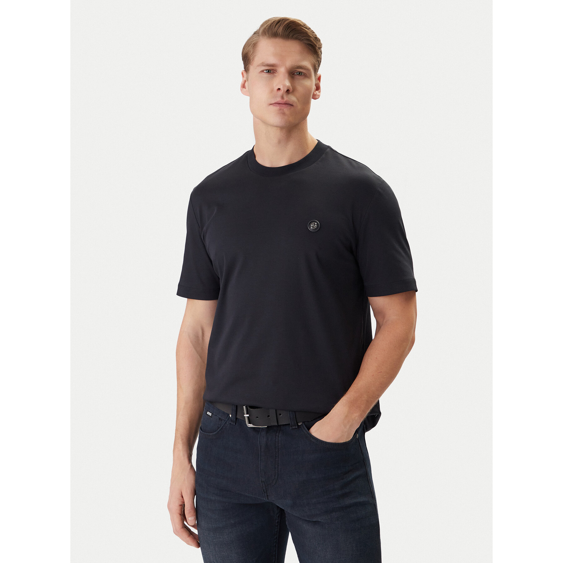 BOSS T-Shirt 50555844 Dunkelblau Regular Fit
