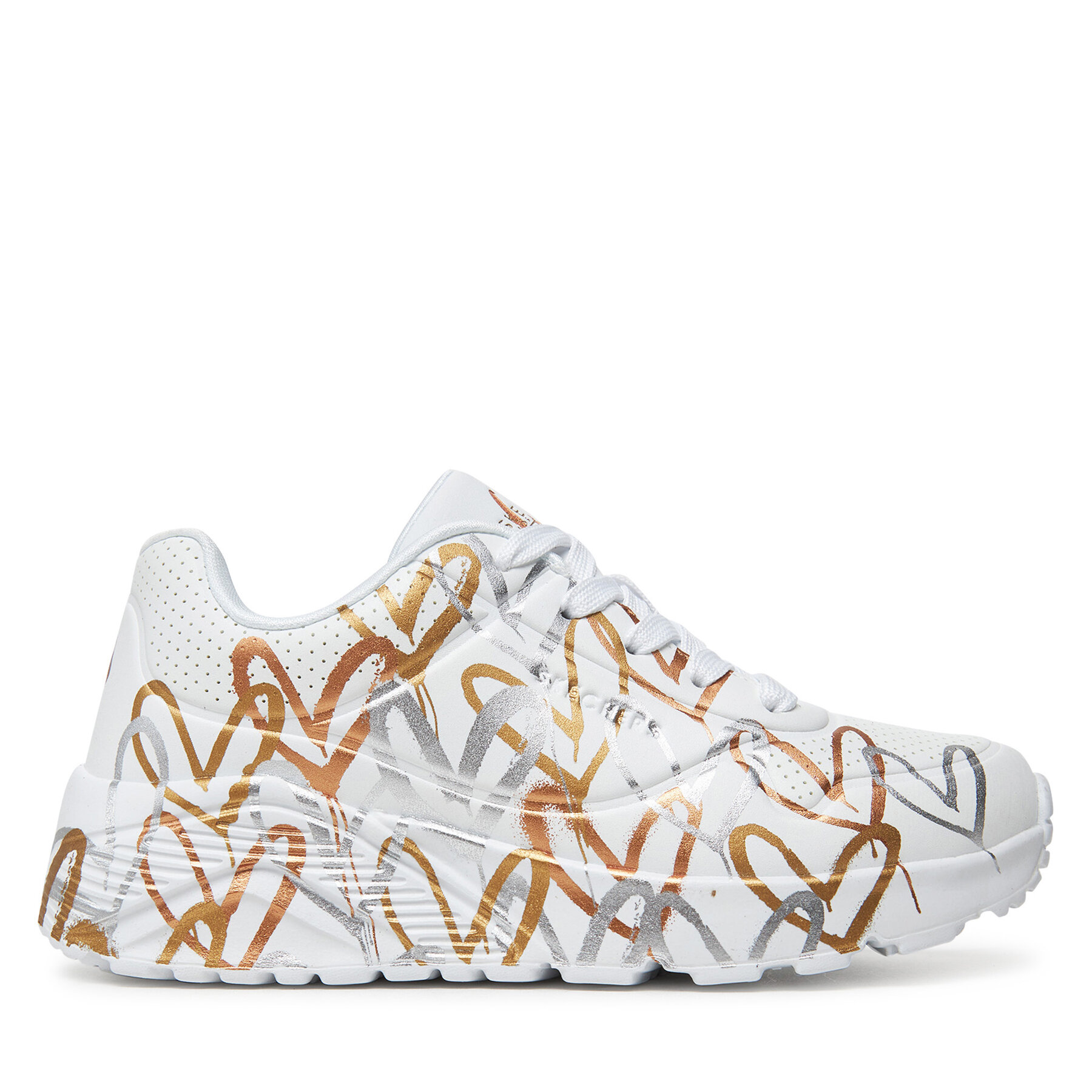 Sneakers Skechers Uno Lite-Metallic Love 314067L/WTGD Alb