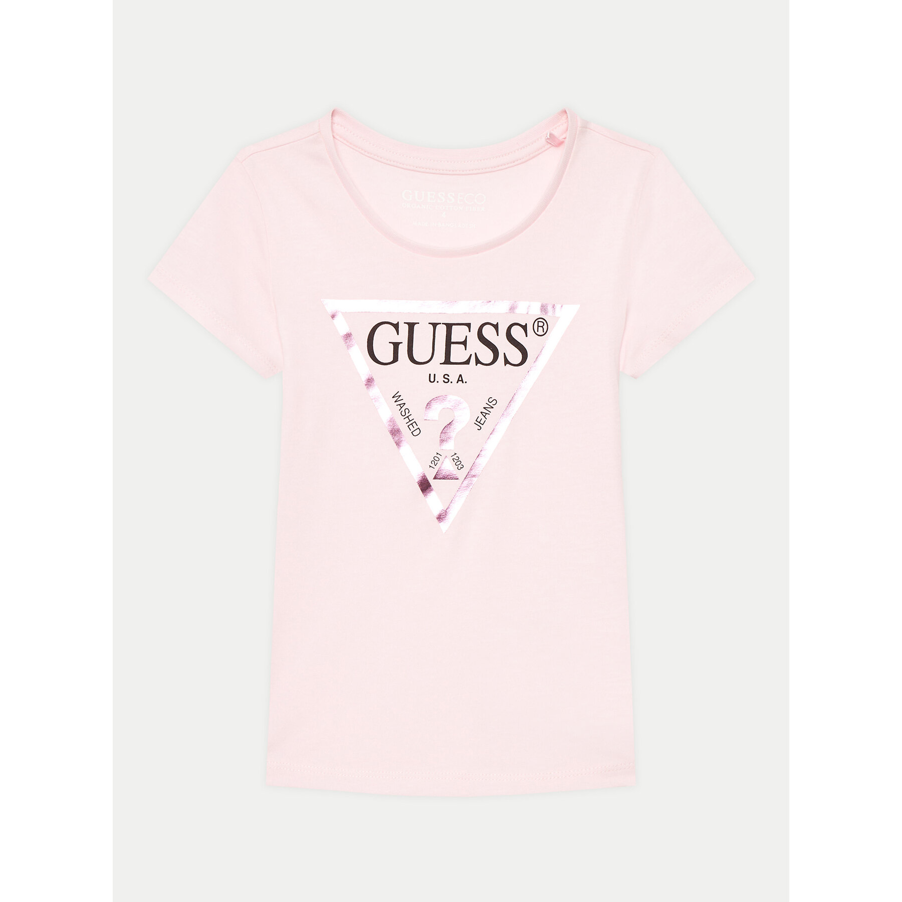 Guess Marškinėliai K73I56 K8HM0 Rožinė Regular Fit