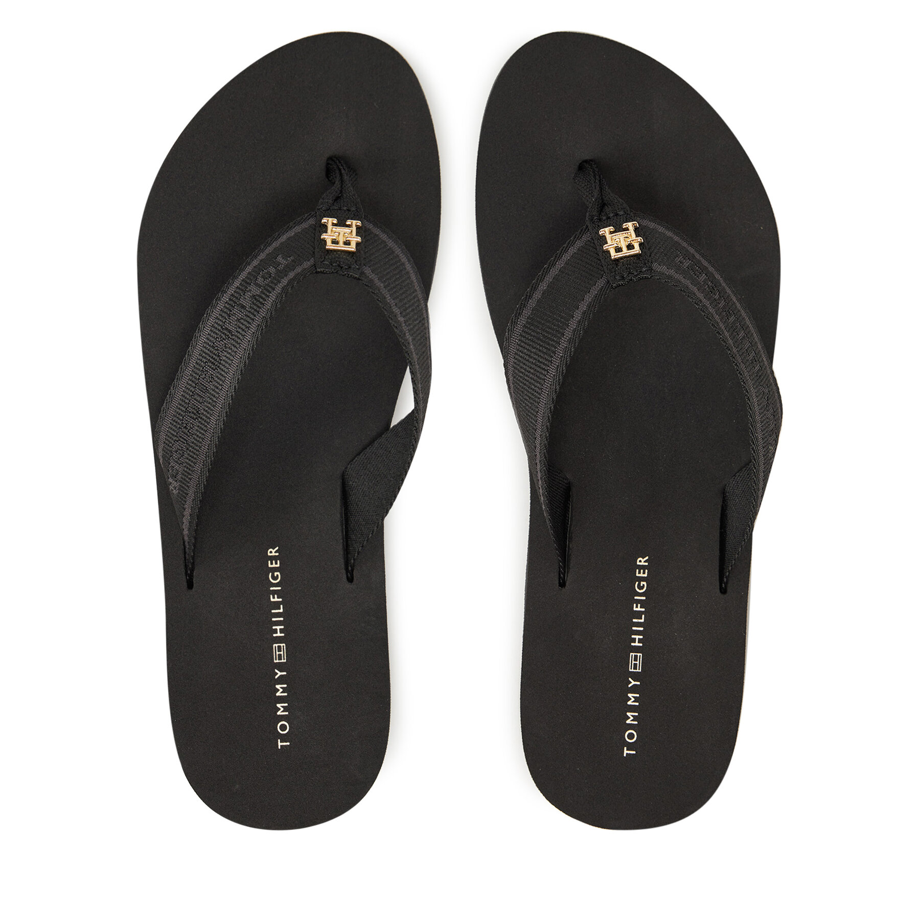 Damskie Japonki Tommy Hilfiger, Rozmiar 41 Czarny Hilfiger Webbing Beach Sandal FW0FW08515