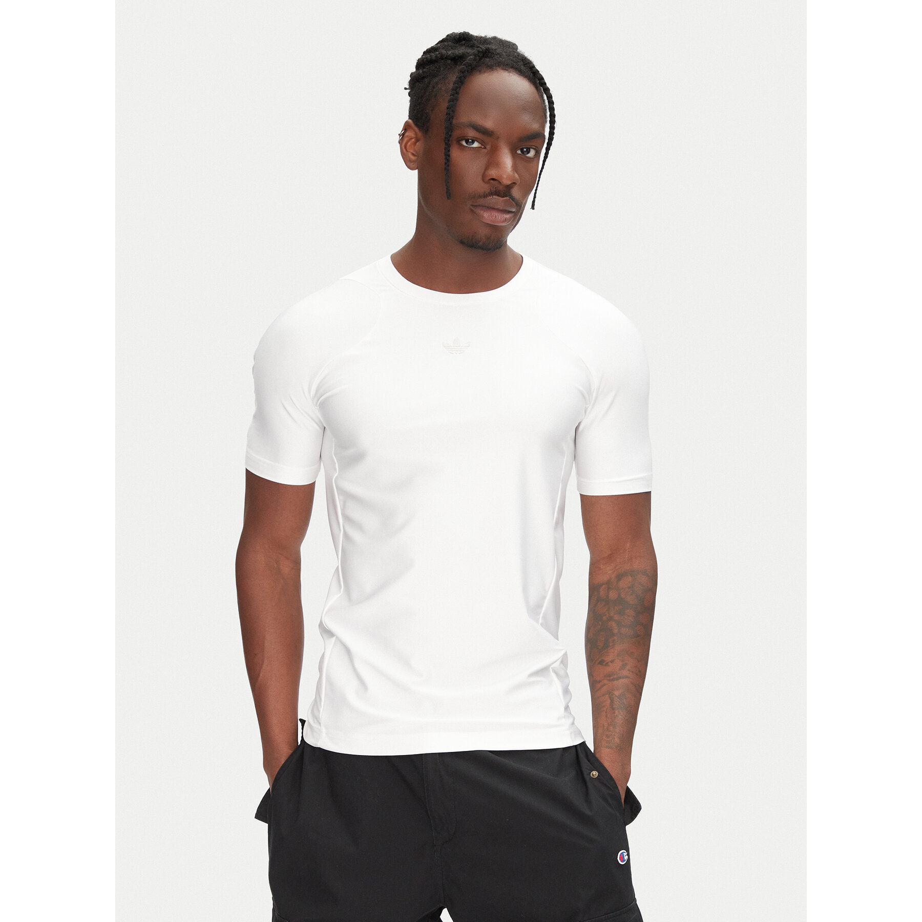 adidas T-Shirt Fashion Cut Line JD0046 Λευκό Slim Fit