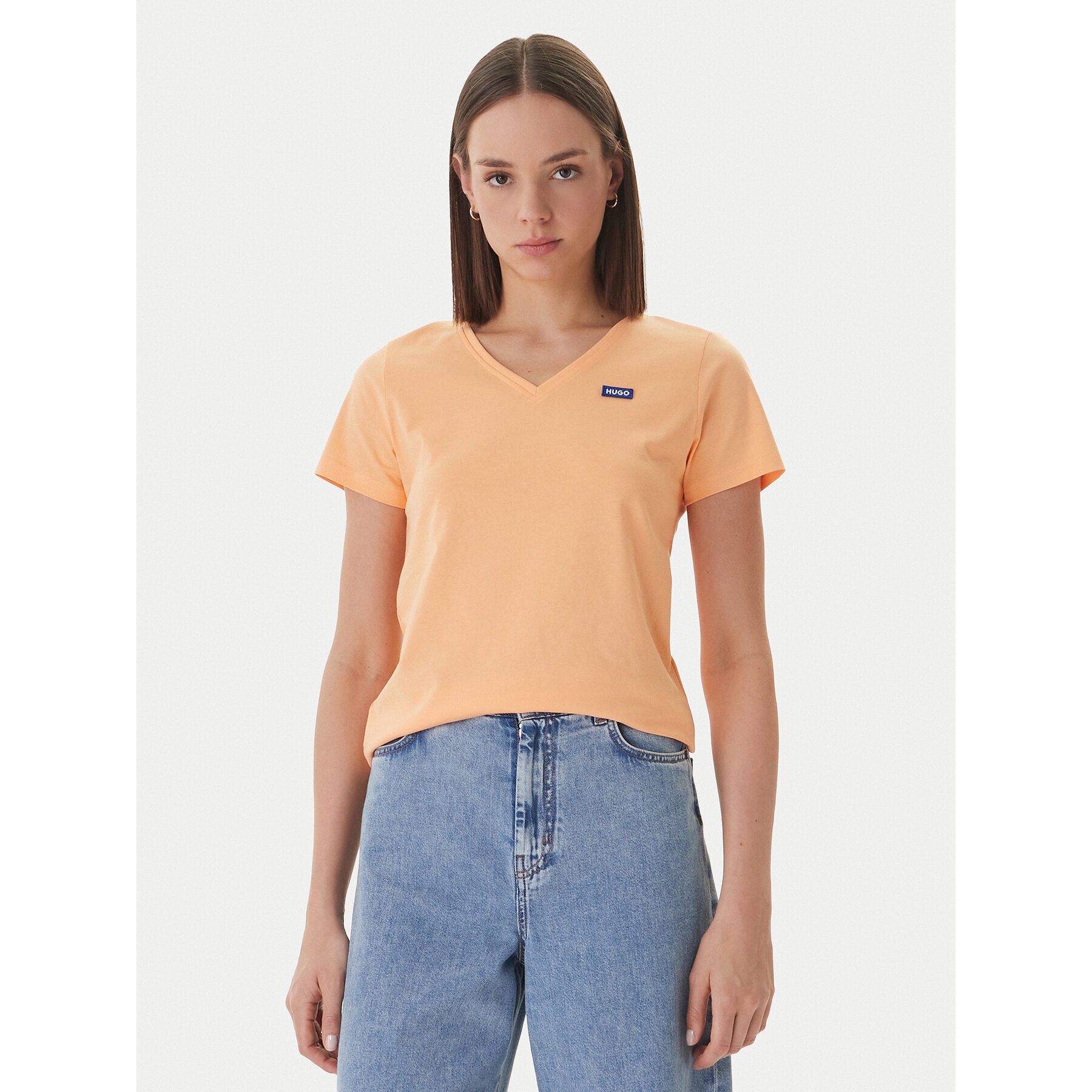 HUGO T-Shirt Classic 50513667 Orange Slim Fit