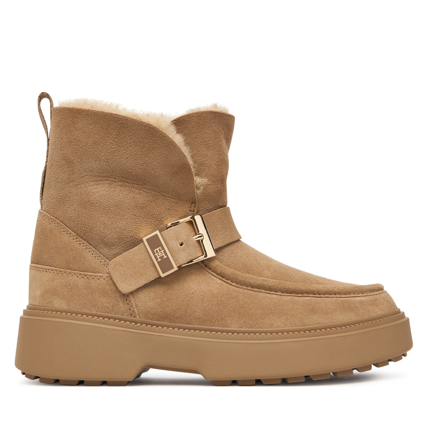 Апрески Tommy Hilfiger Th Buckle Shearling Snow Boot FW0FW09687 Бежов