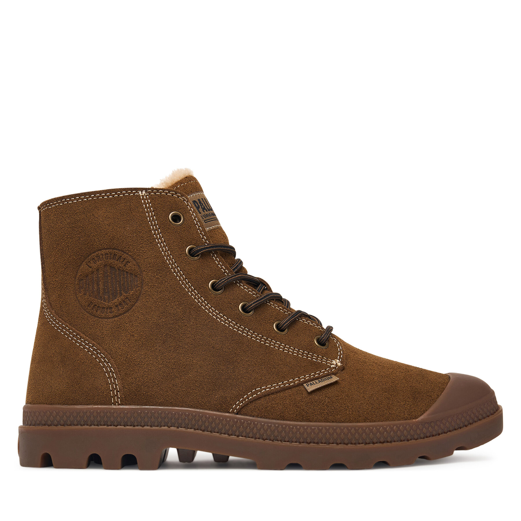 Schnürstiefeletten Palladium Pampa Zip Wl Pilot 74977-241-M Khakifarben