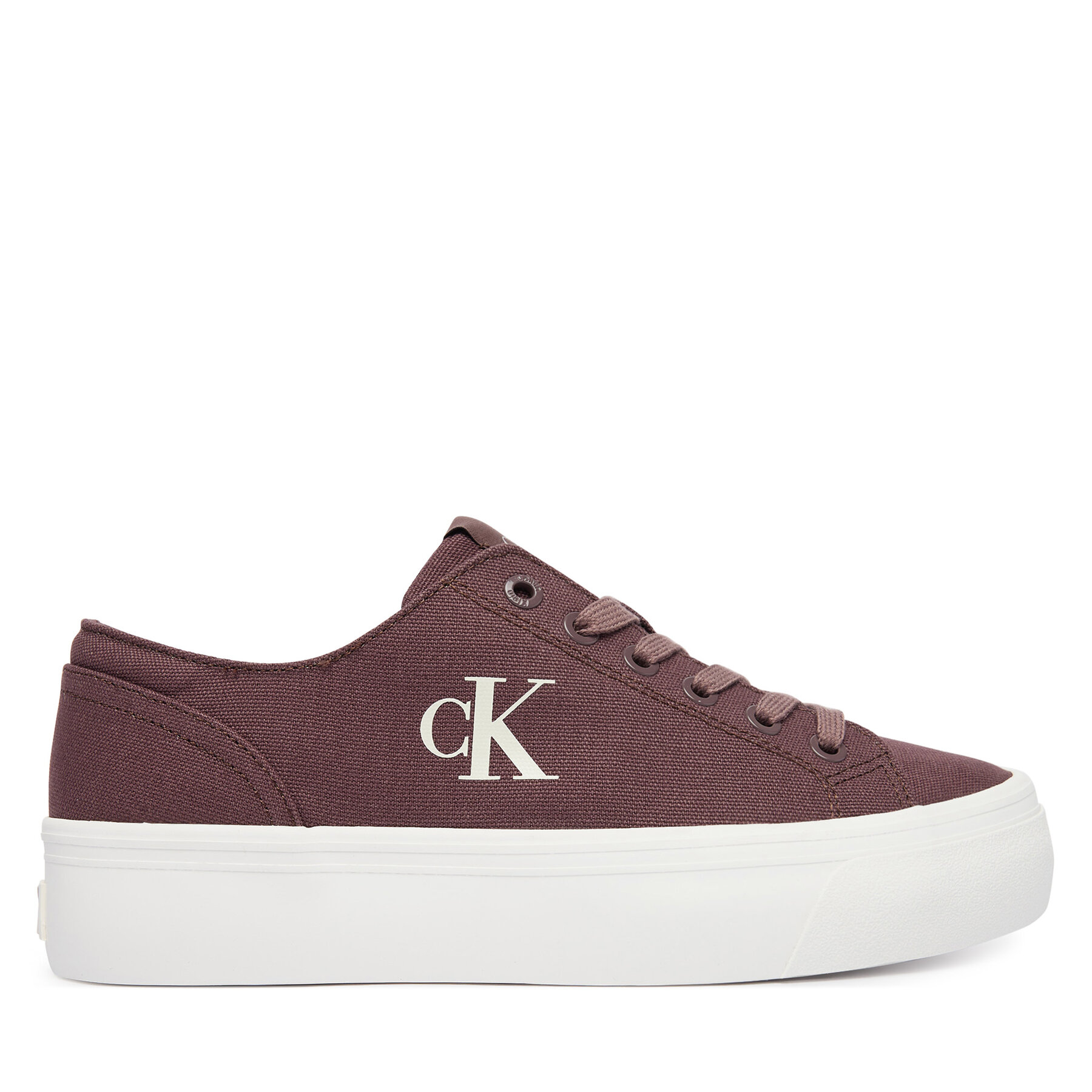 Superge Calvin Klein Jeans Vulc Flatform Low Canvas Mg YW0YW01763 Bordo rdeča