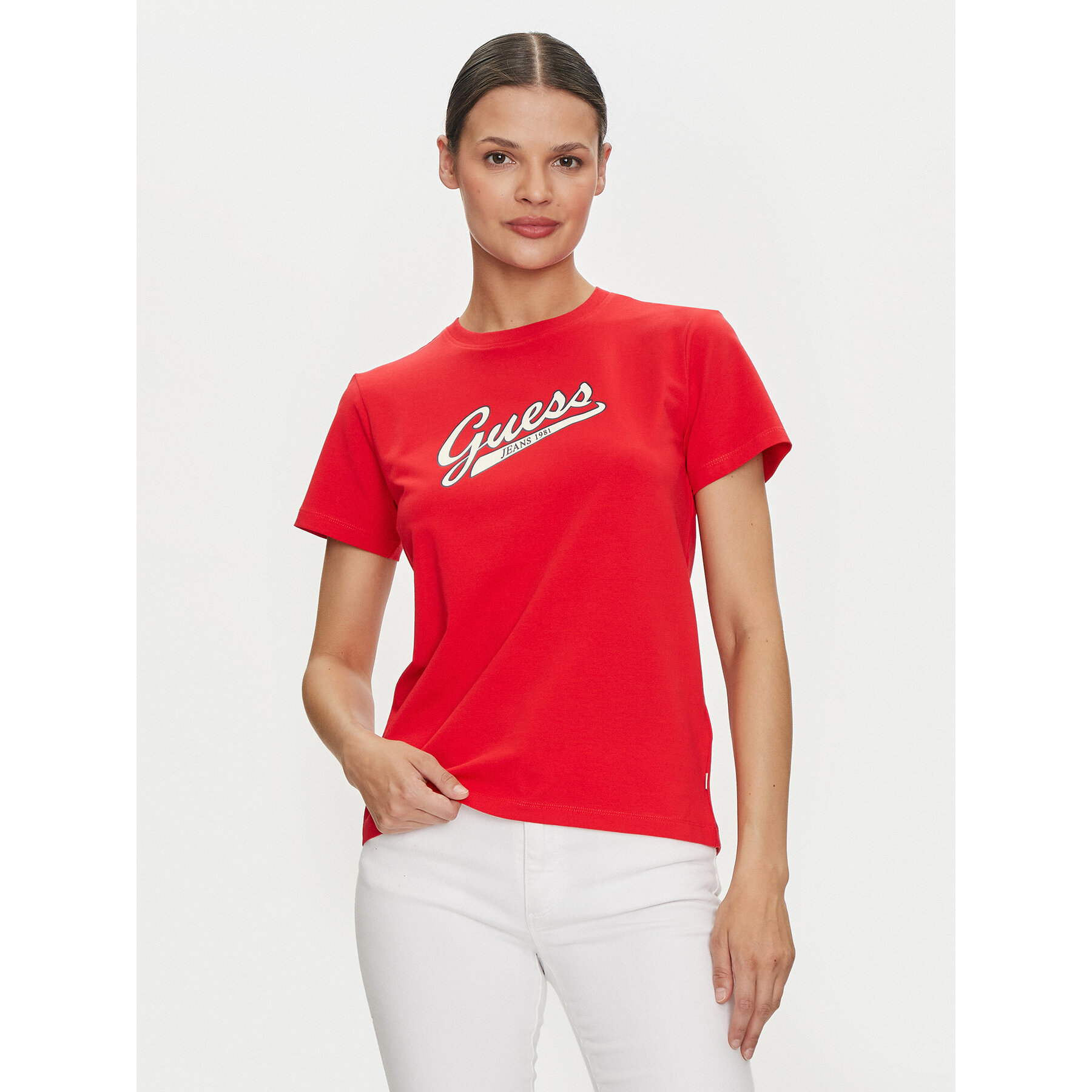 Guess Jeans T-shirt W4YI13 J1314 Rosso Regular Fit