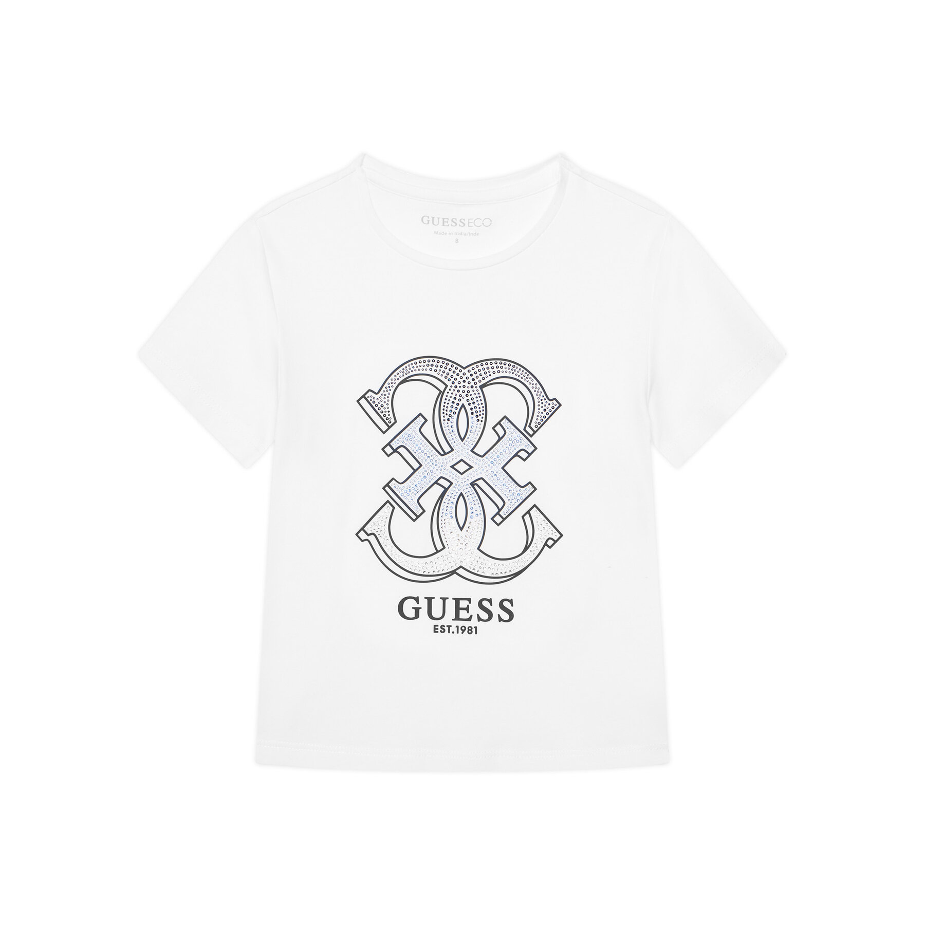 Guess Majica J6RI28 K6YW4 Bela Regular Fit