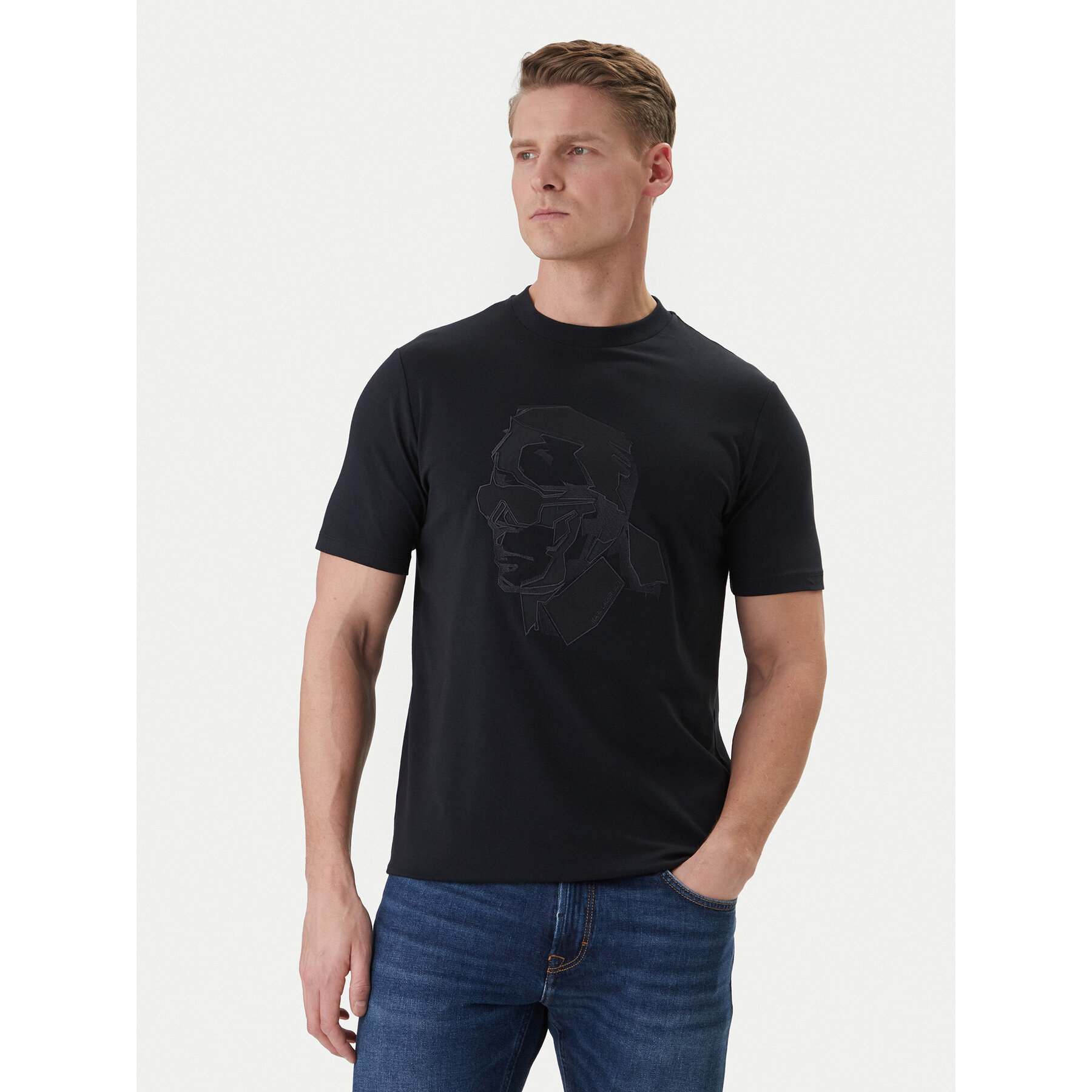 KARL LAGERFELD T-Shirt 755036 562221 Dunkelblau Loose Fit