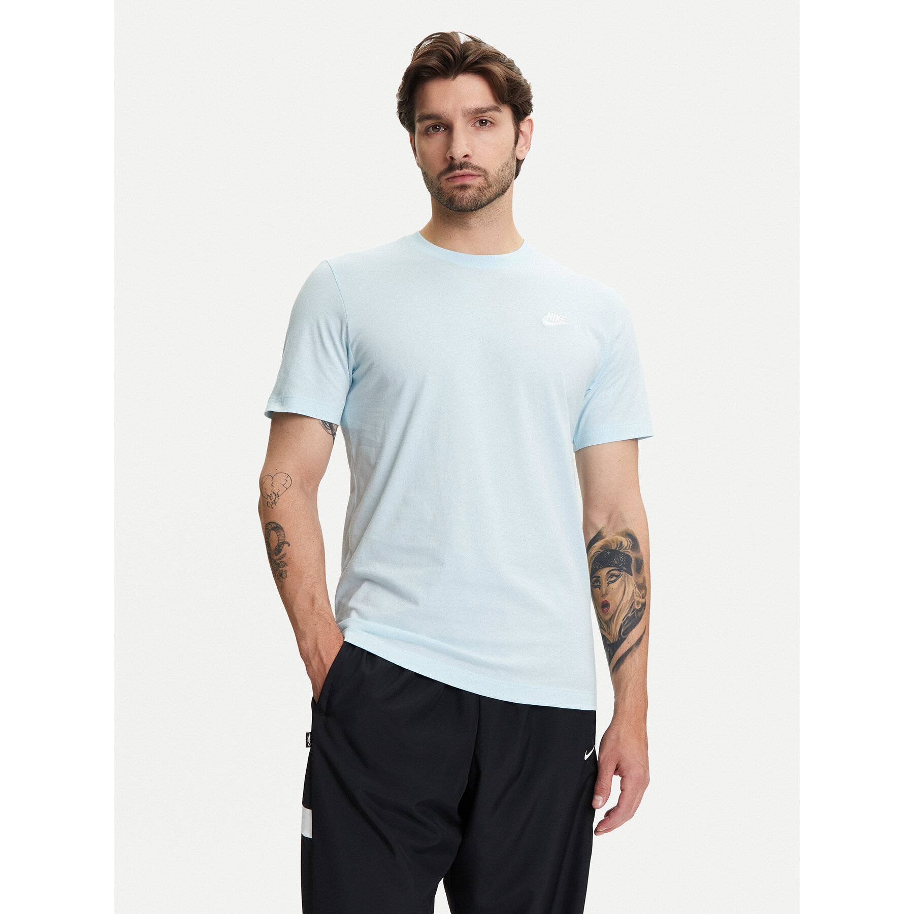 Nike T-Shirt Sportswear Club AR4997 Γαλάζιο Regular Fit