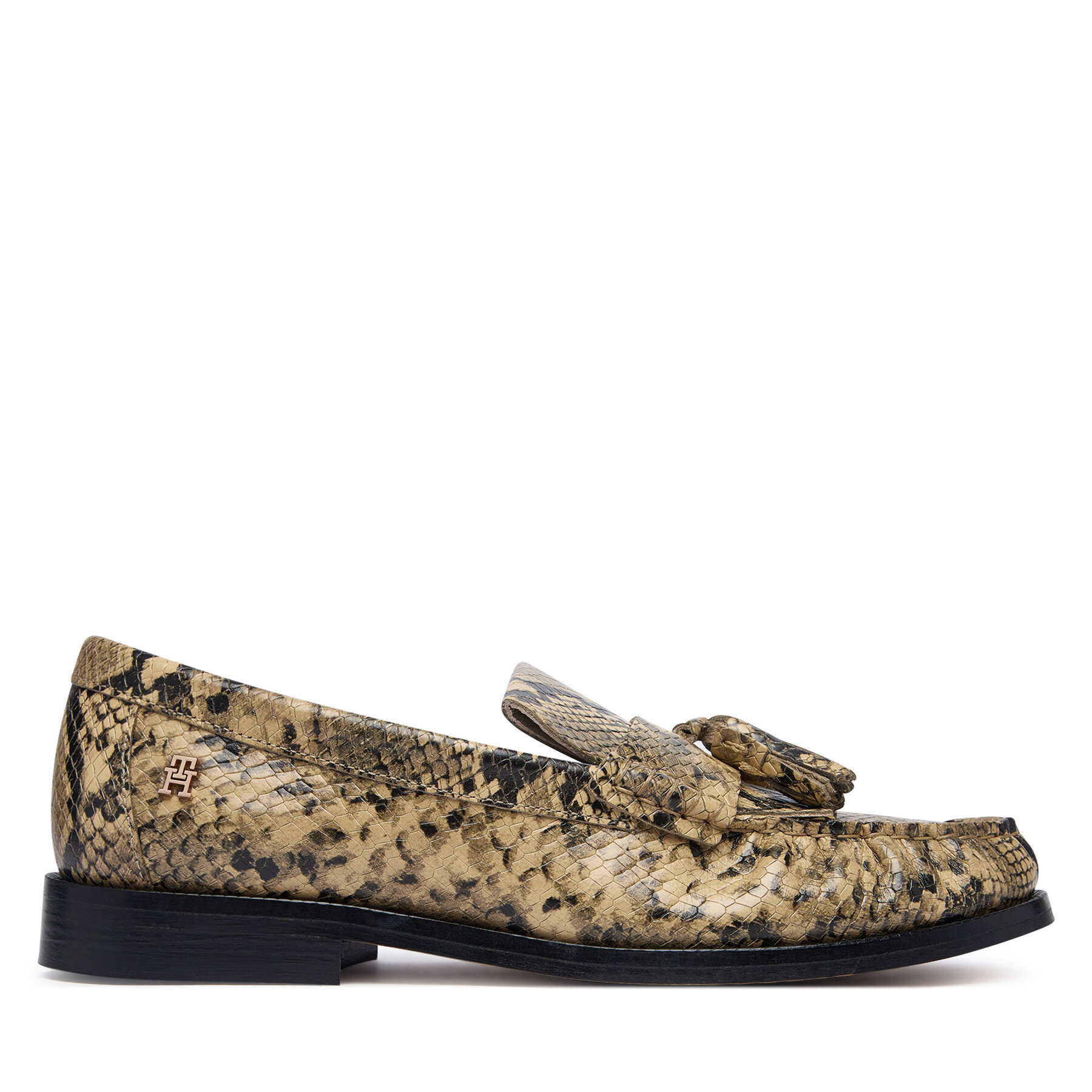 Mokasíny Tommy Hilfiger Th Loafer Tassel Snake FW0FW09500 Béžová