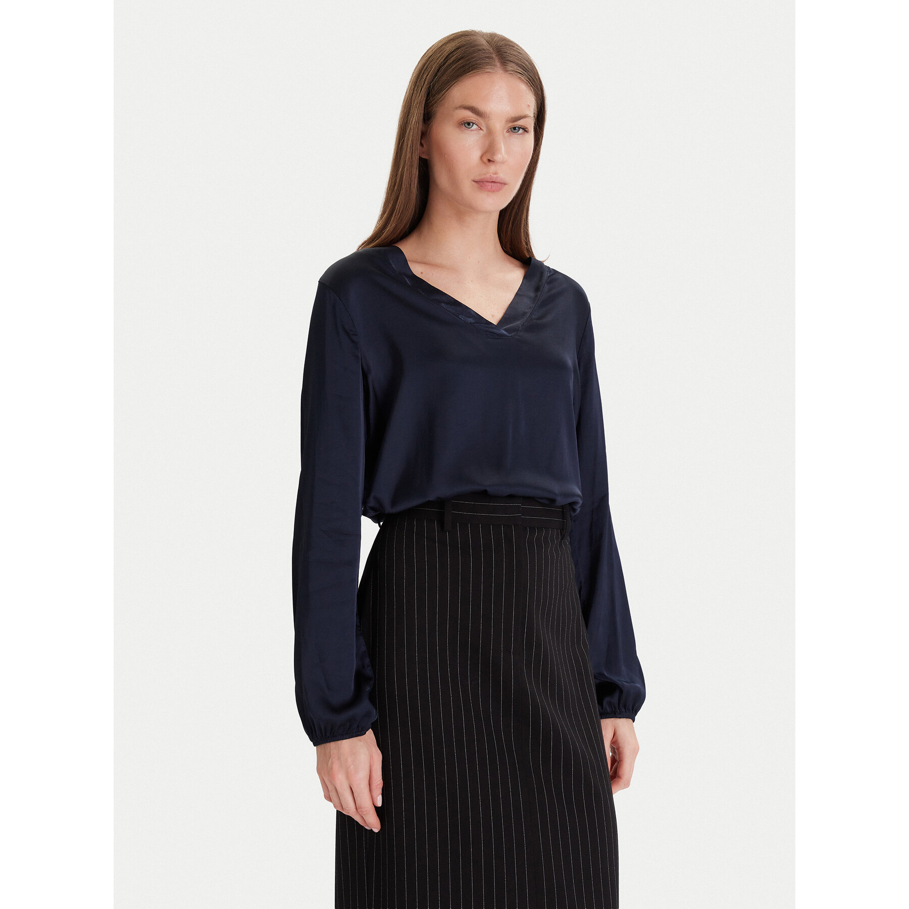Maryley Bluse 25IB824/18BL Dunkelblau Regular Fit