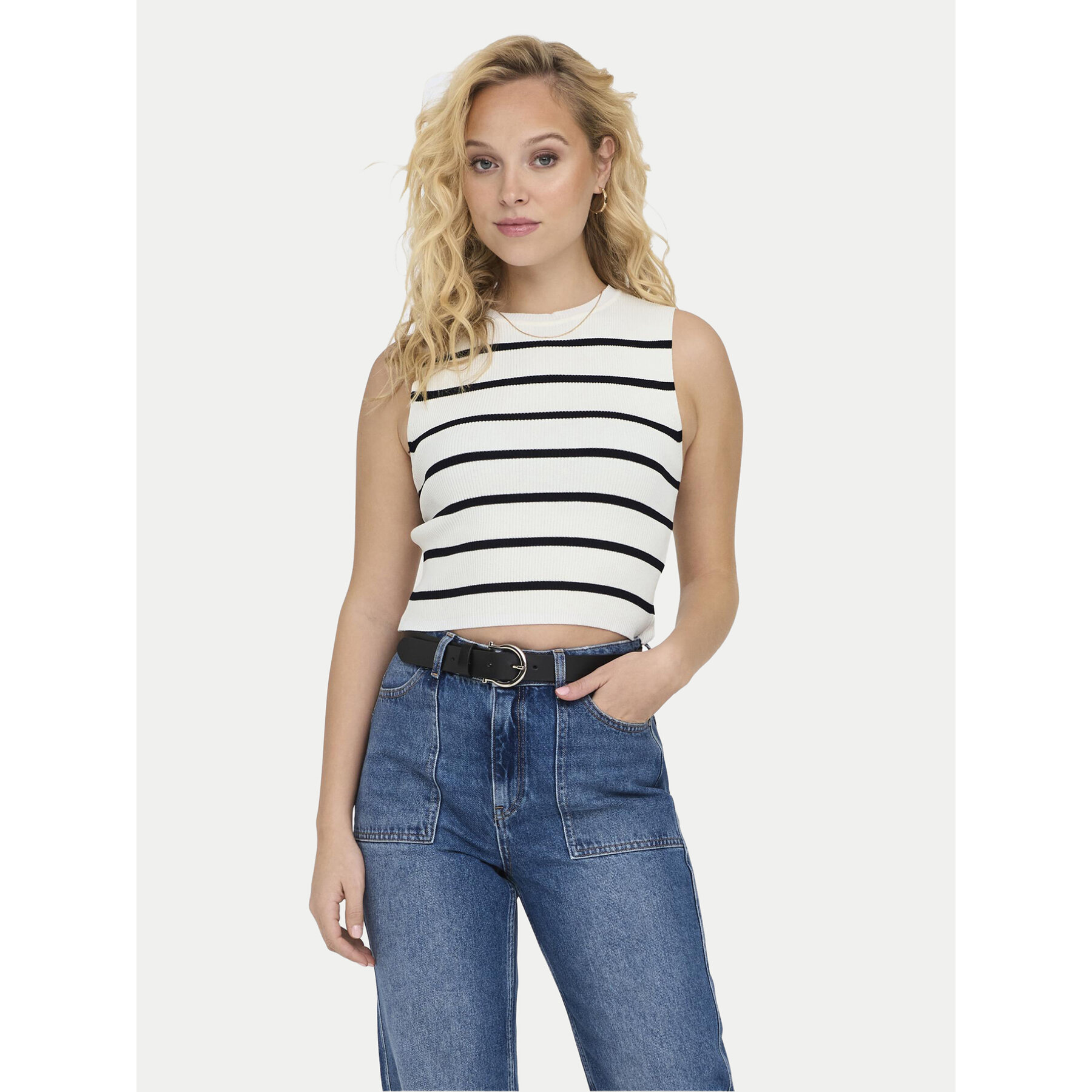 ONLY ONLY Τοπ Majli 15255533 Εκρού Regular Fit