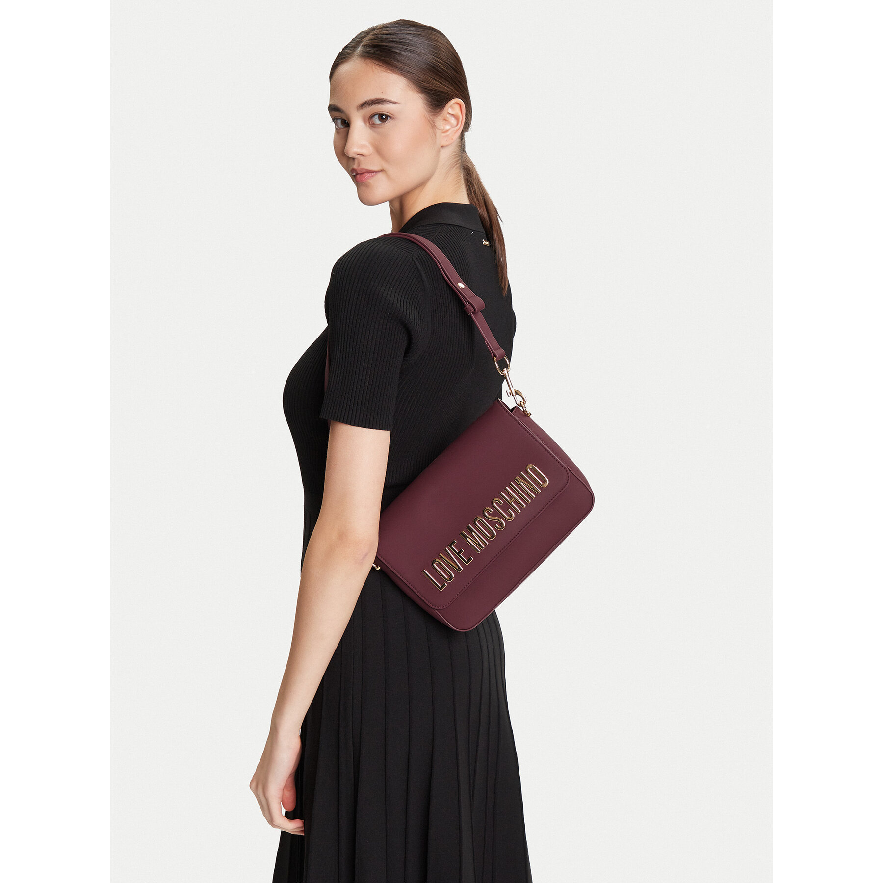 Geantă LOVE MOSCHINO JC4023PP1NKD0552 Vișiniu