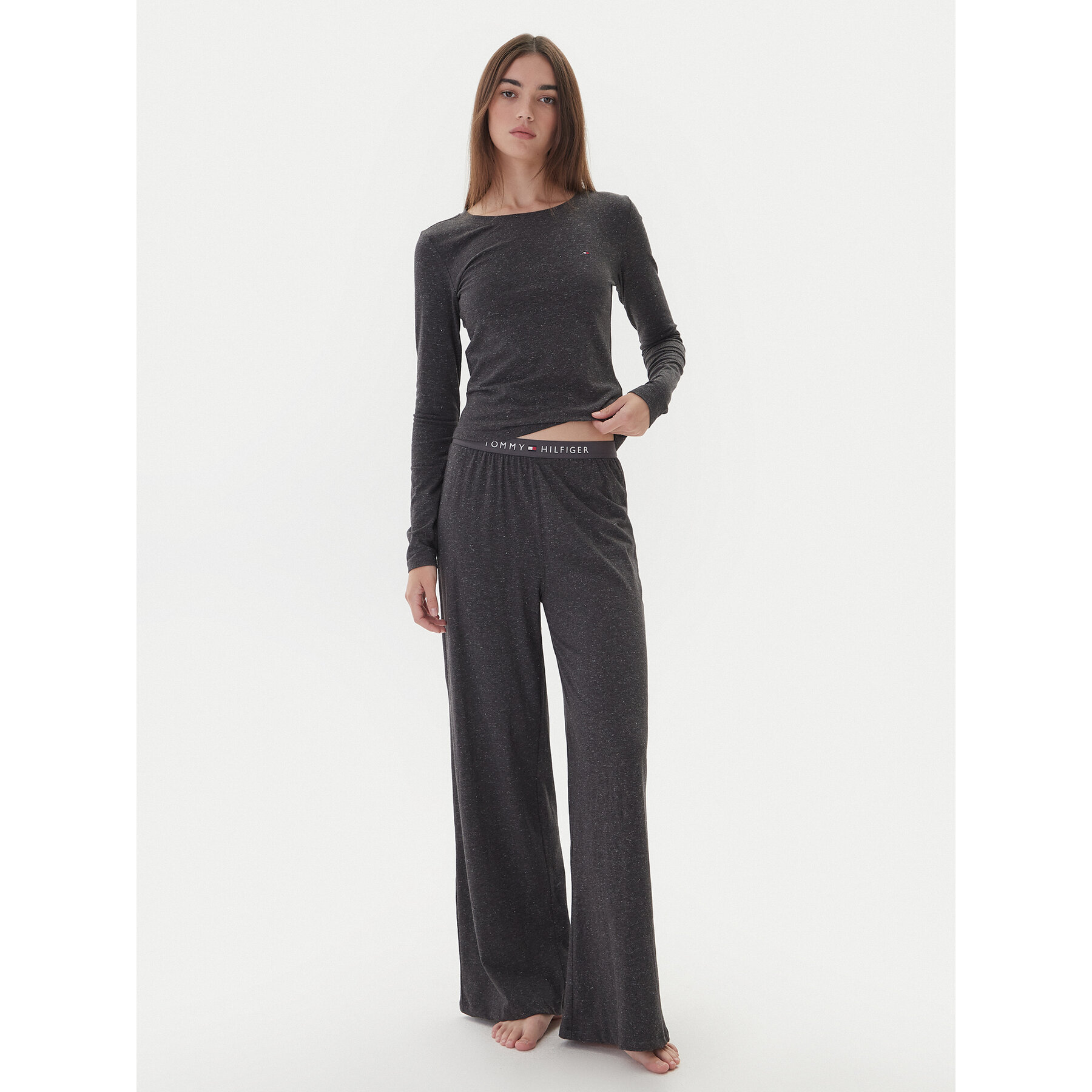 Tommy Hilfiger Πιτζάμα UW0UW06230 Γκρι