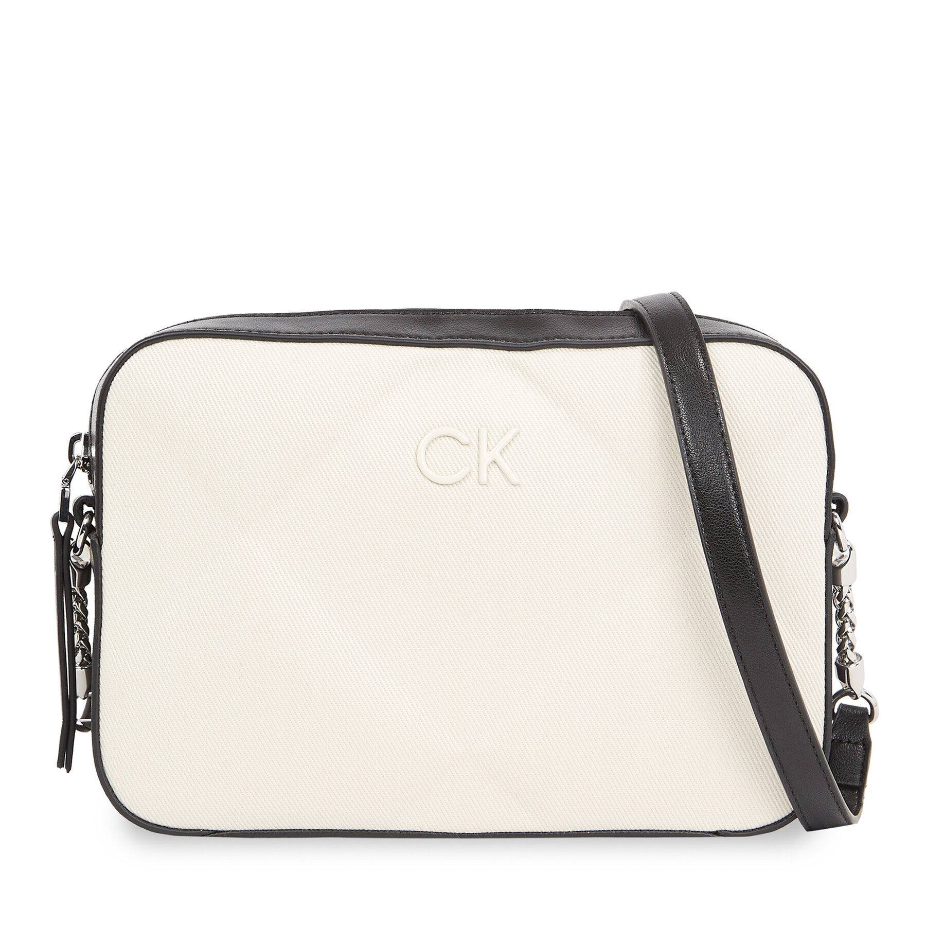 Handtasche Calvin Klein Quilt Camera Bag_Canvas K60K611892 Écru