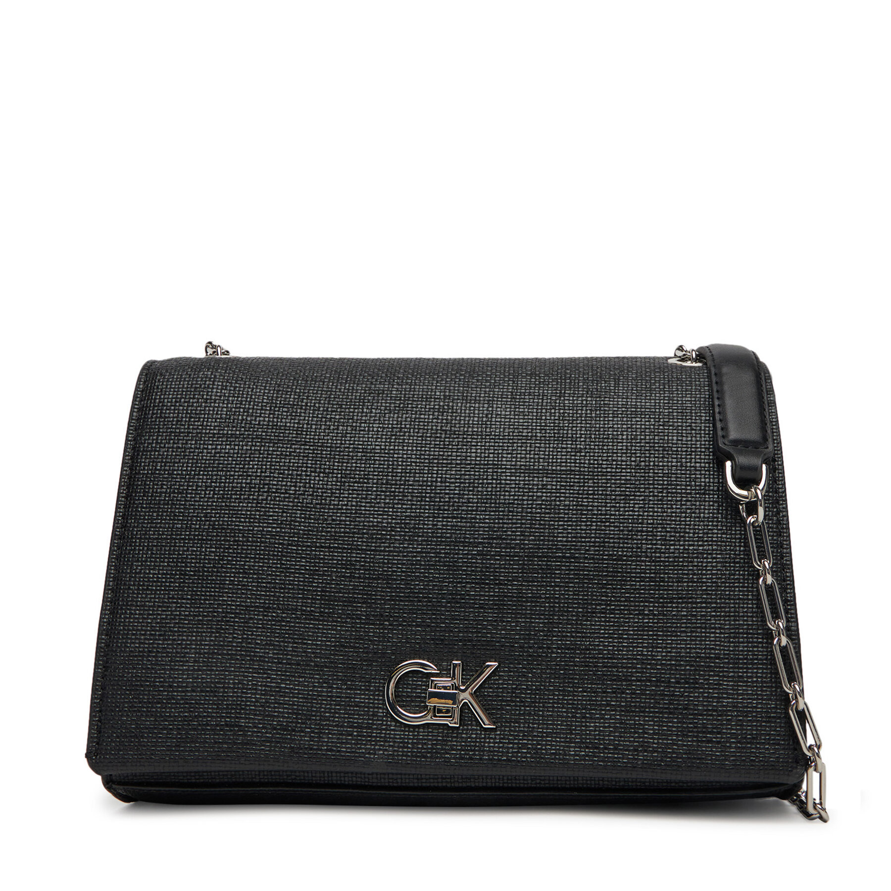 Kabelka Calvin Klein Ck Medium Conv Chain Bag_Tex K60K613177 Čierna