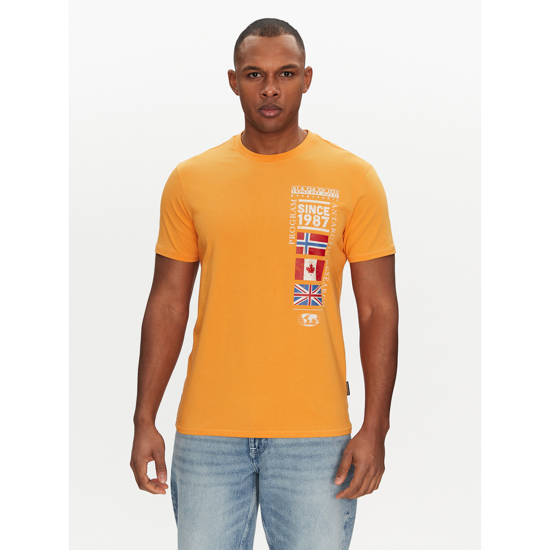 Napapijri T-shirt S-Turin NP0A4HQG Arancione Regular Fit