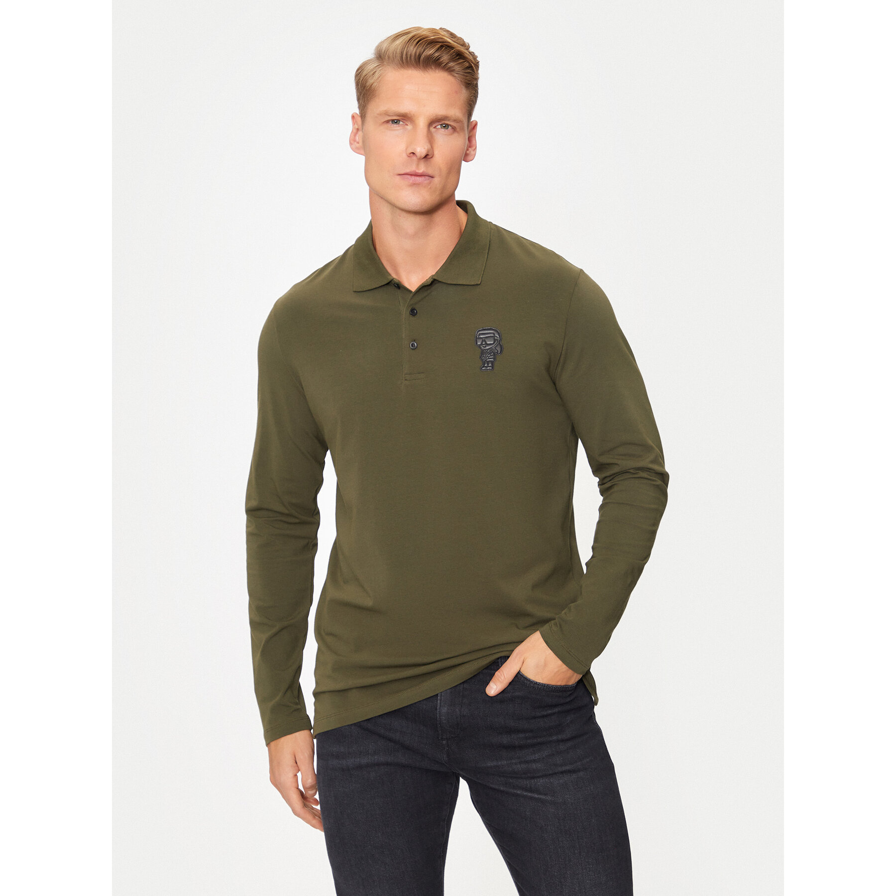 KARL LAGERFELD Pólóing 745025 544221 Zöld Regular Fit