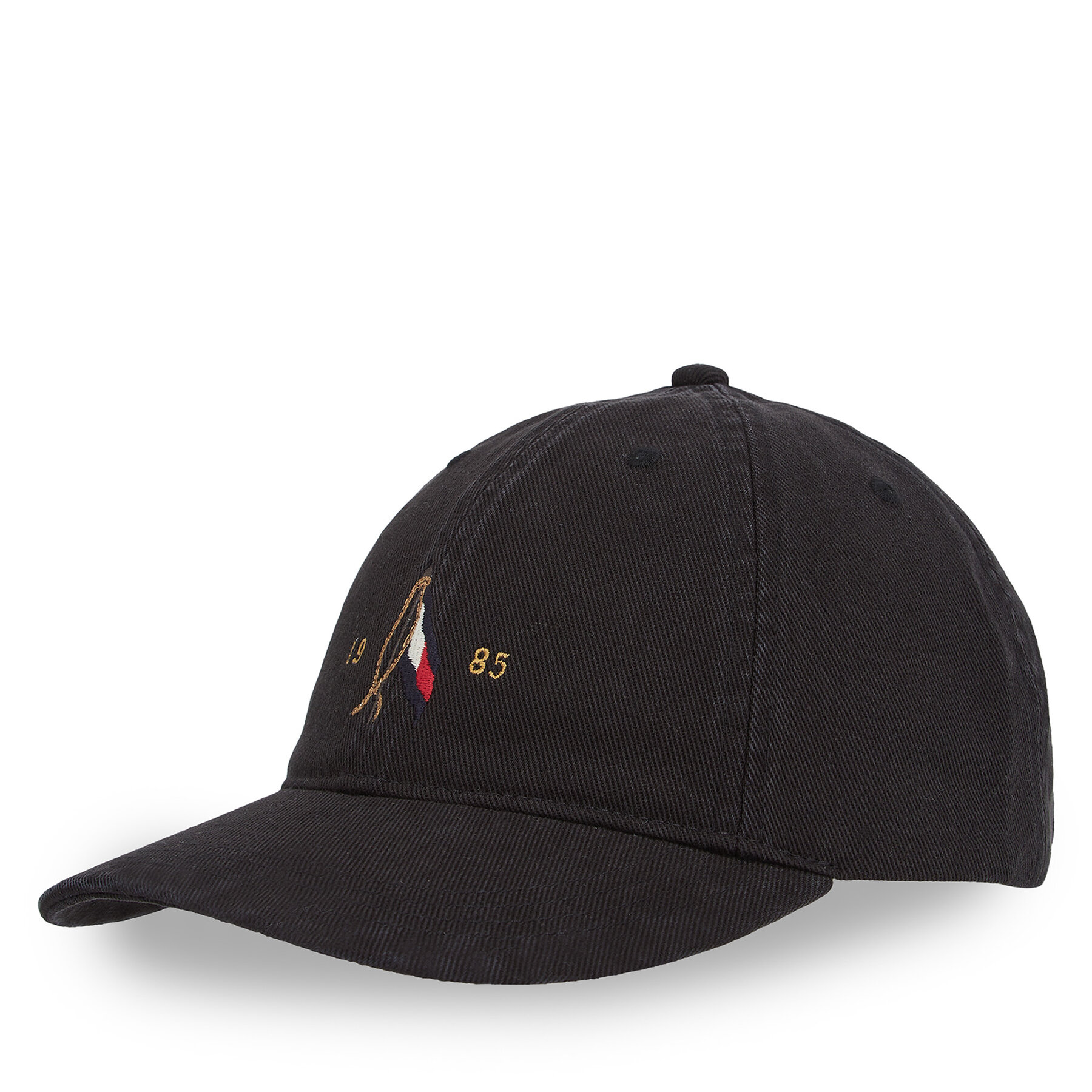 Baseball sapka Tommy Hilfiger Seasonal Flag Wash 6 Panel Cap AM0AM13348 Fekete