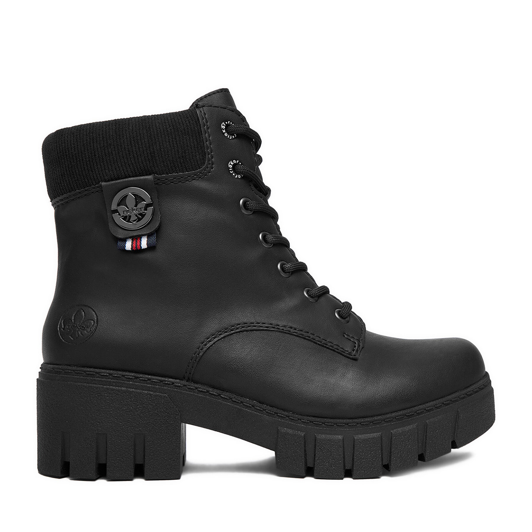 Šnurovacia obuv Rieker CEO-74532-00 Čierna