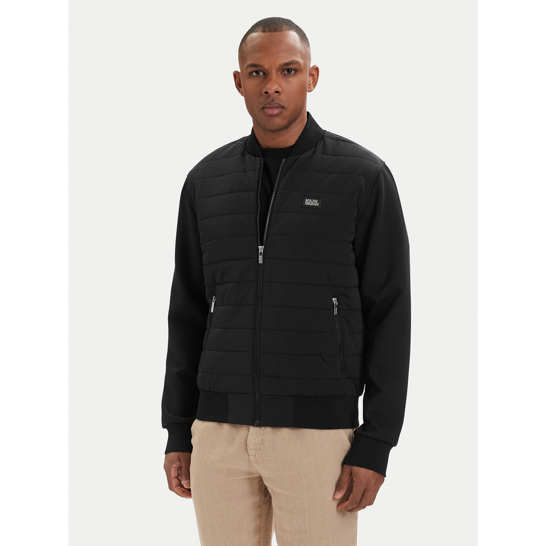 KARL LAGERFELD Bomberjacke 505061 562902 Schwarz Regular Fit