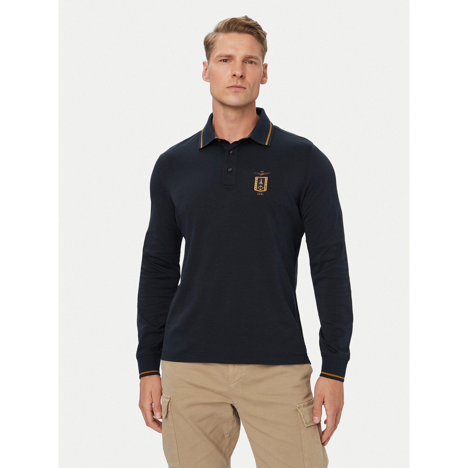 Aeronautica Militare Poloshirt 262PO1940UJ00663 Dunkelblau Regular Fit