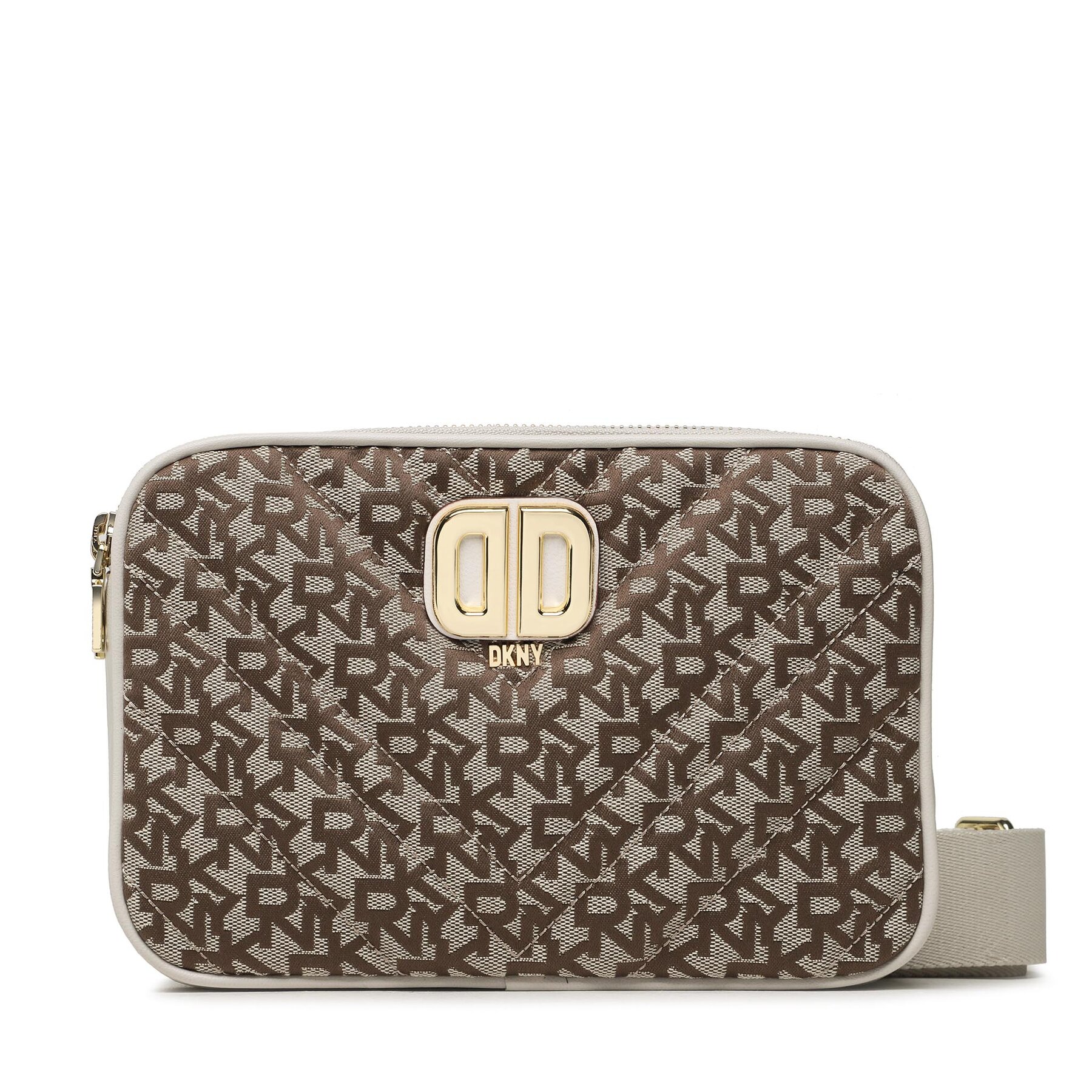 DKNY Delphine Dbl Zip Cbo R23EFG29 Chin/Pabble 2ZK – Дамска чанта