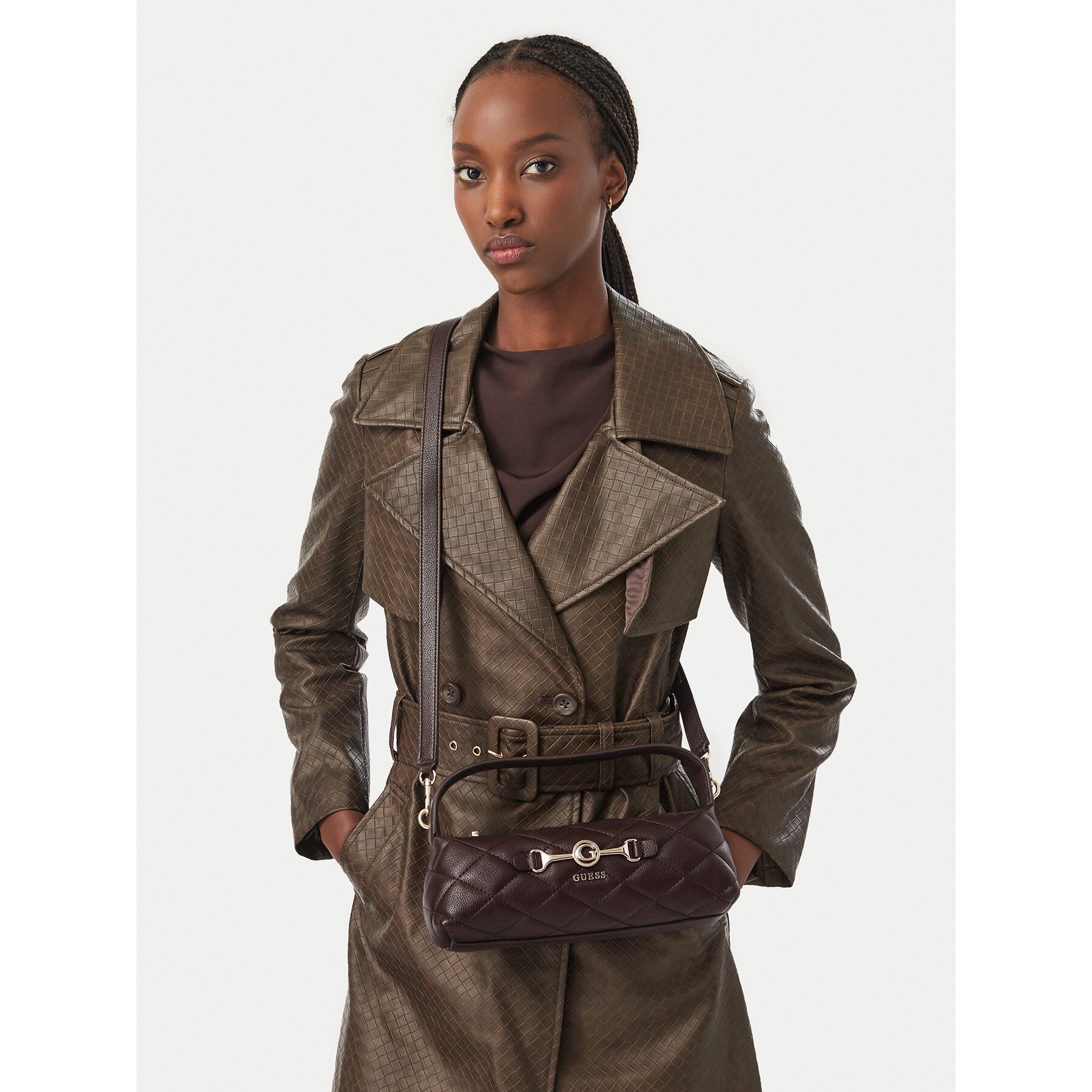 Kabelka Guess Frances Mini HWQG22 41720 Hnedá
