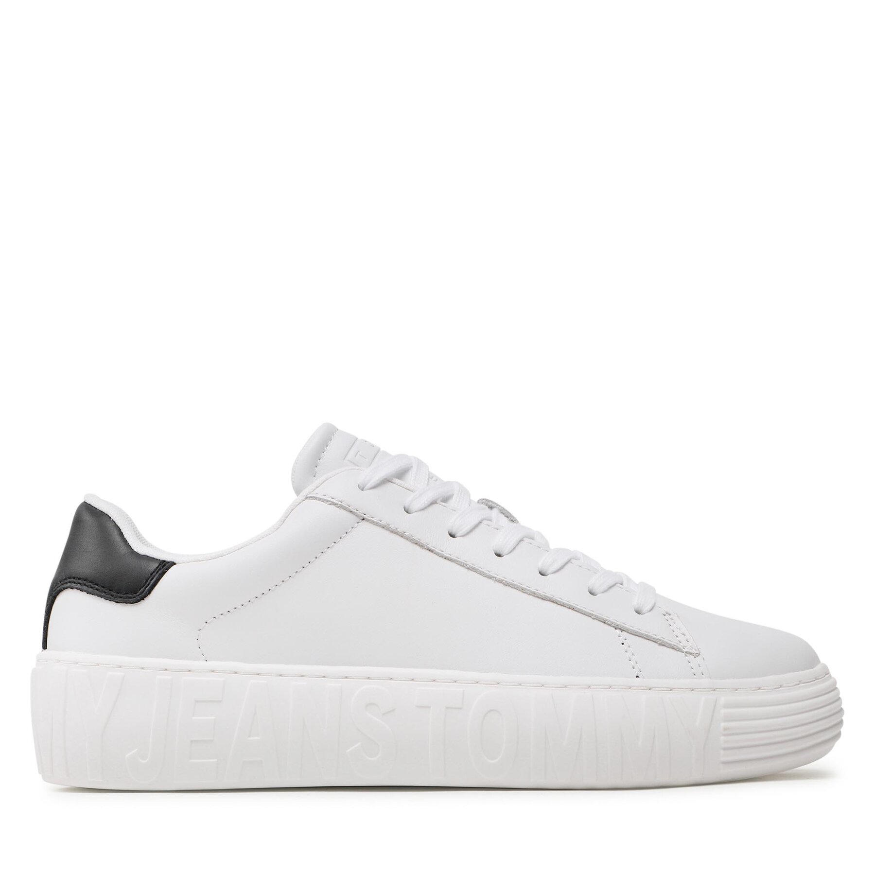 Snīkeri Tommy Jeans Leather Outsole EM0EM01159 Balts