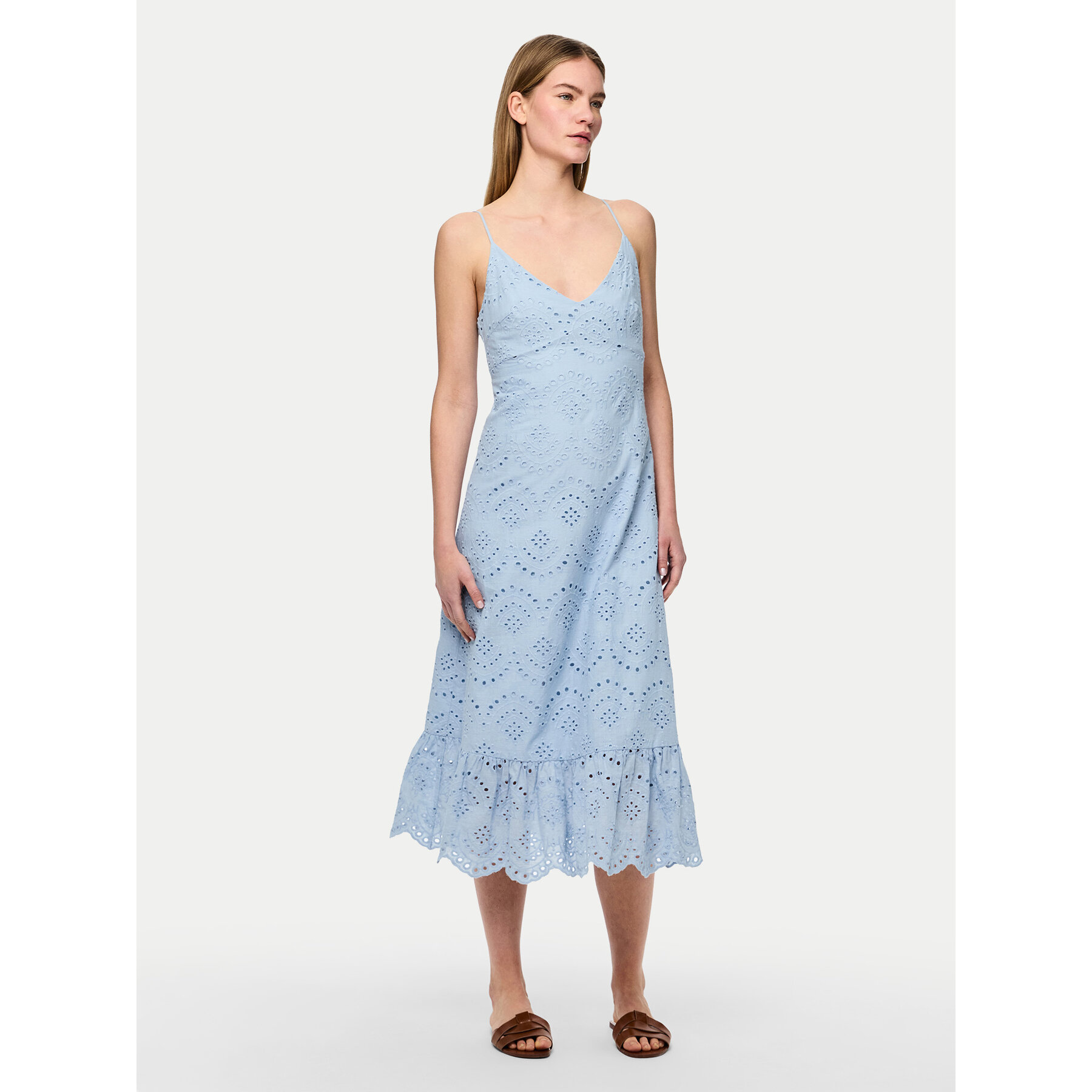 Pieces Sommerkleid Vilde 17156565 Himmelblau Regular Fit