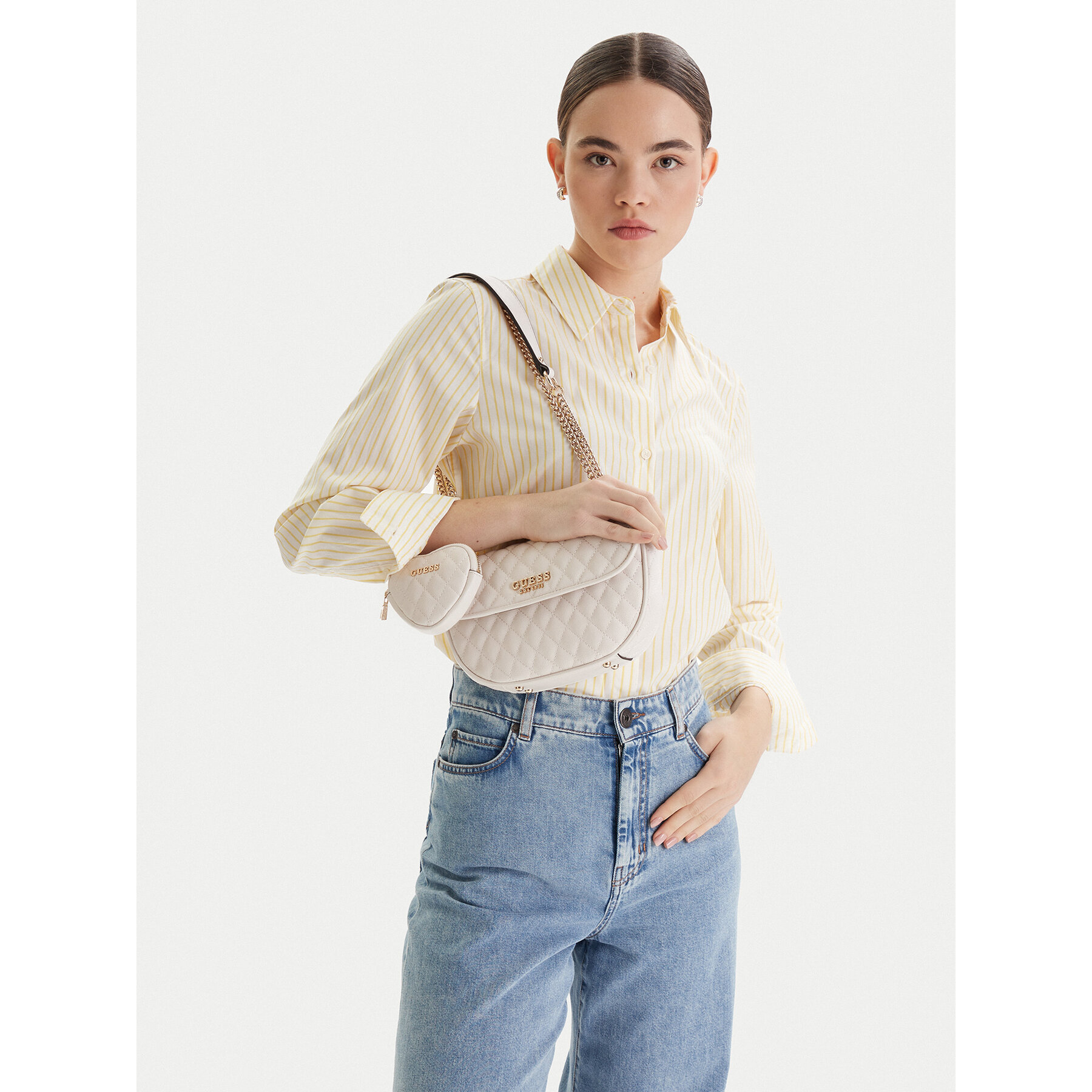 Дамска чанта Guess Atabey HWQG98 94210 Екрю