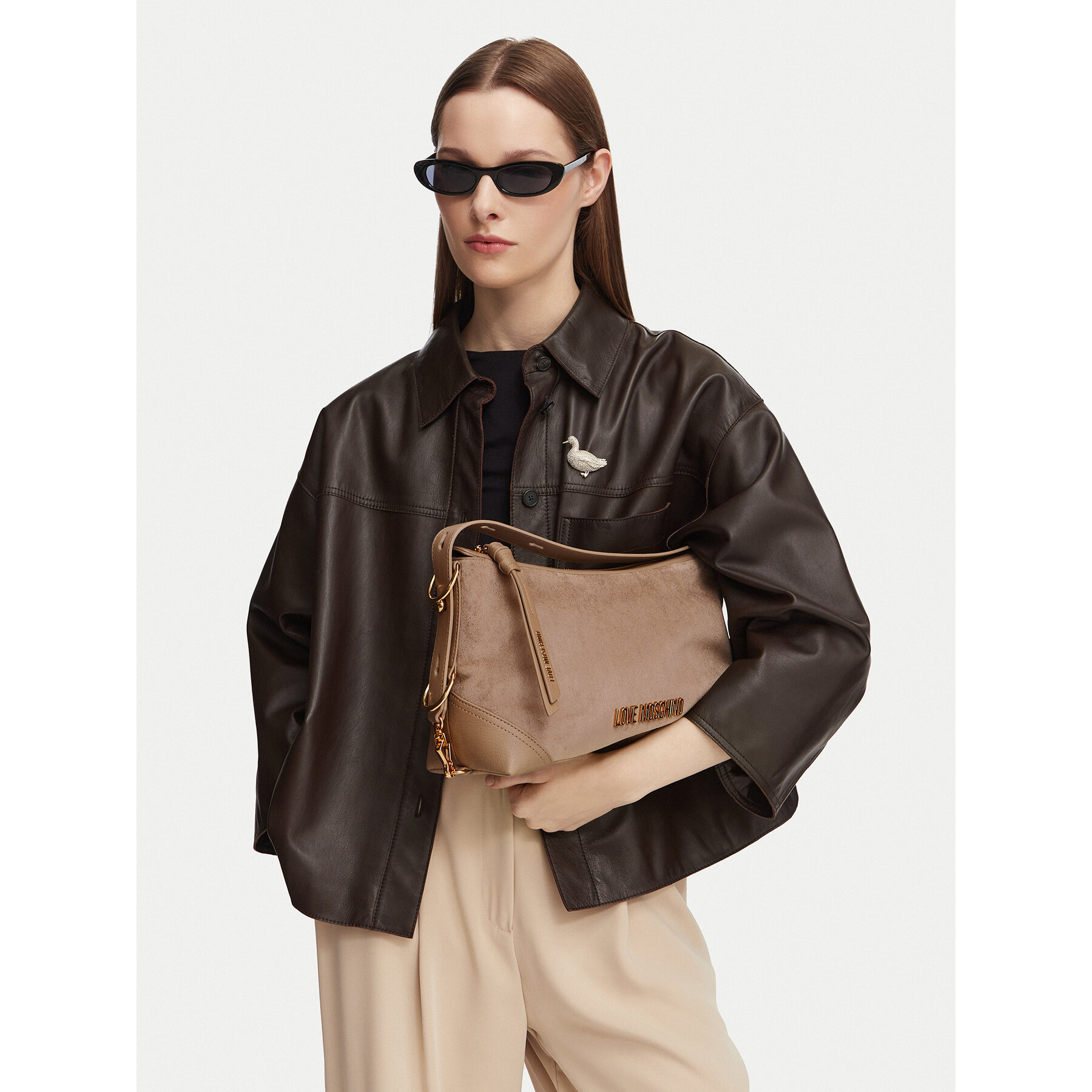 Geantă LOVE MOSCHINO JC4091PP1PLD110A Bej
