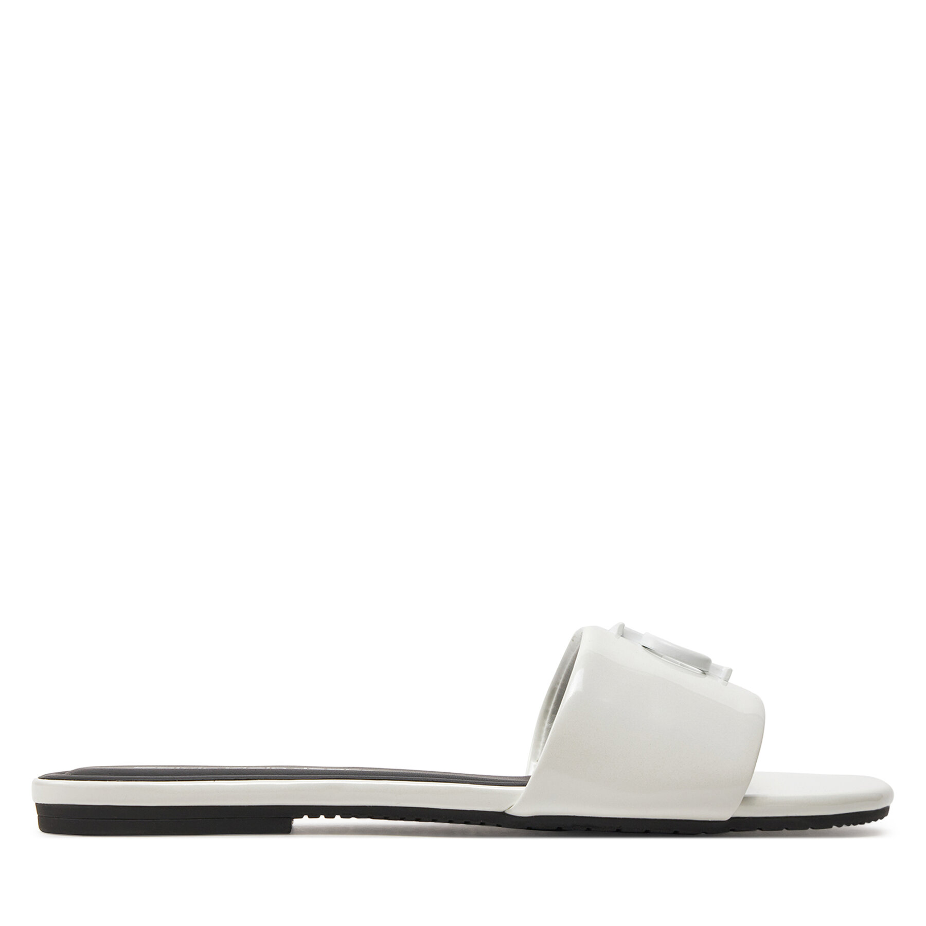 Mules / sandales de bain Calvin Klein Jeans Flat Sandal Slide Mg Met YW0YW01348 Blanc