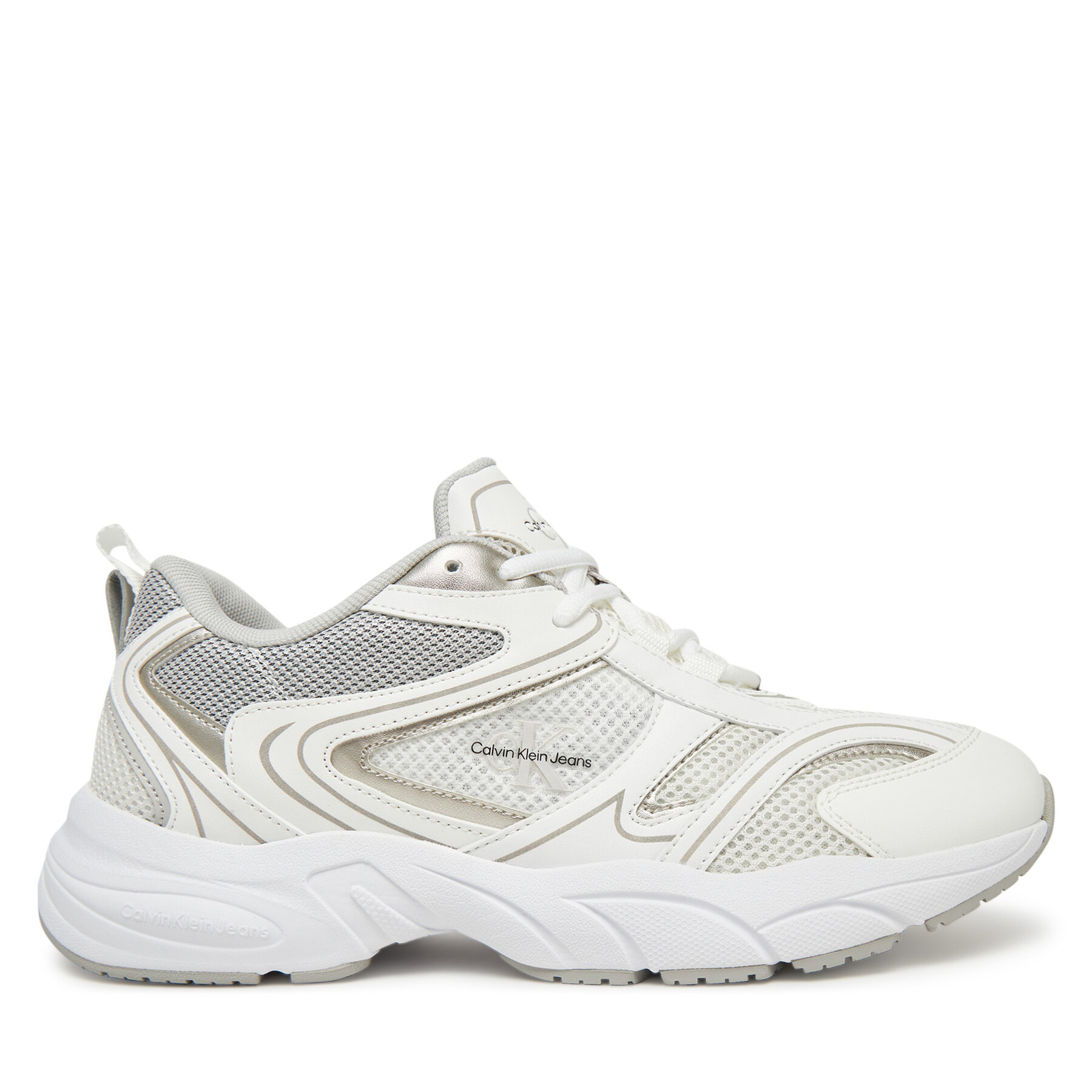 Sneakers Calvin Klein Jeans Retro Tennis Mesh Ml YW0YW01807 Bianco