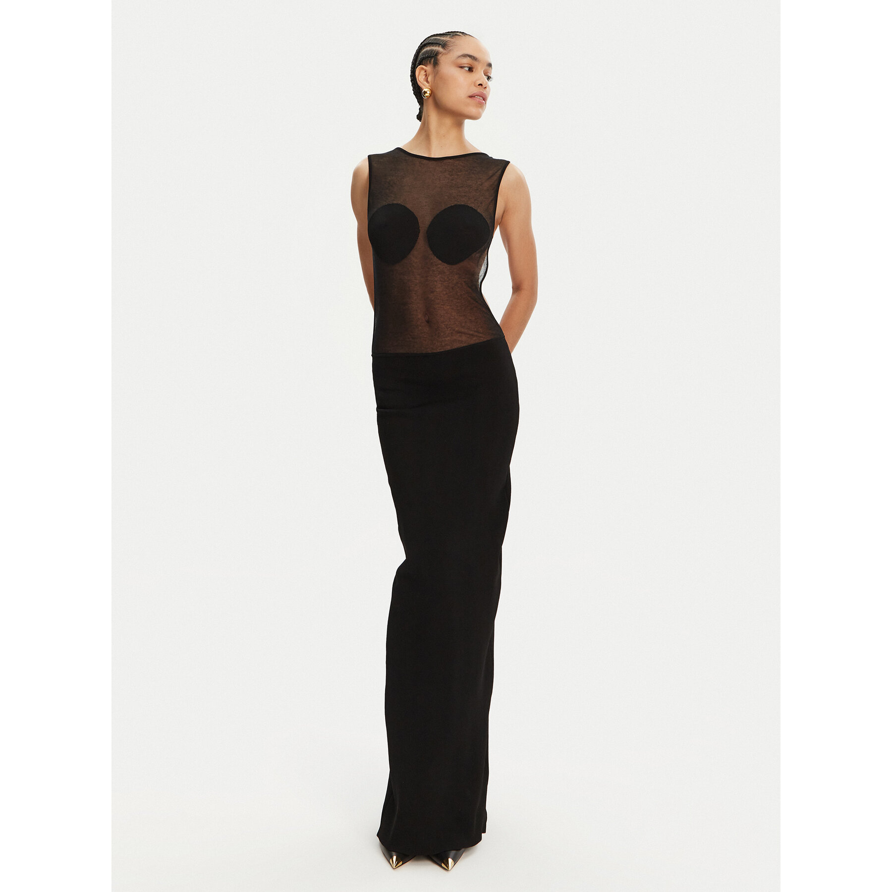 JACQUEMUS Abendkleid 251KN592-2434 Schwarz Regular Fit
