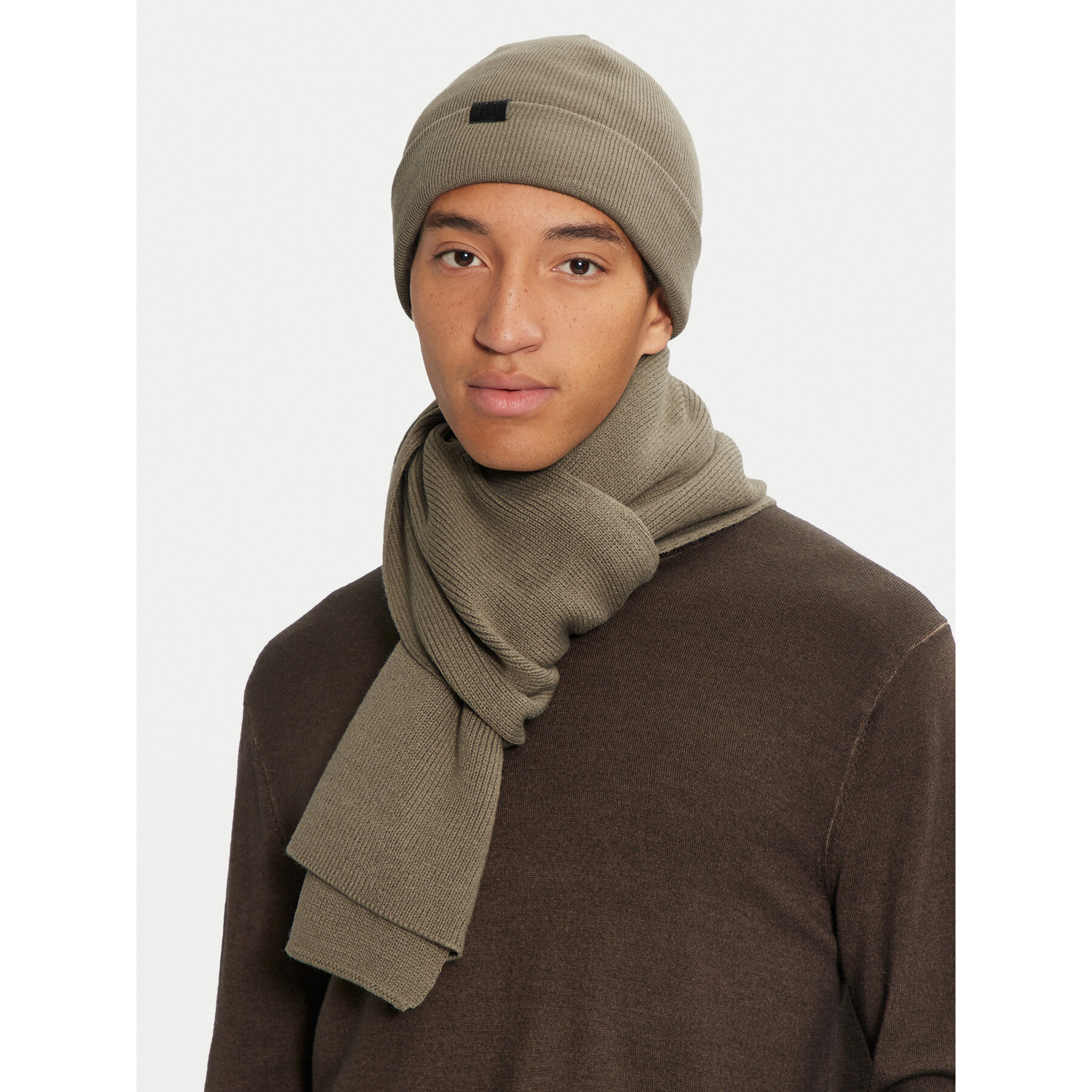 Set Fular și Căciulă Jack & Jones 12163827 Verde