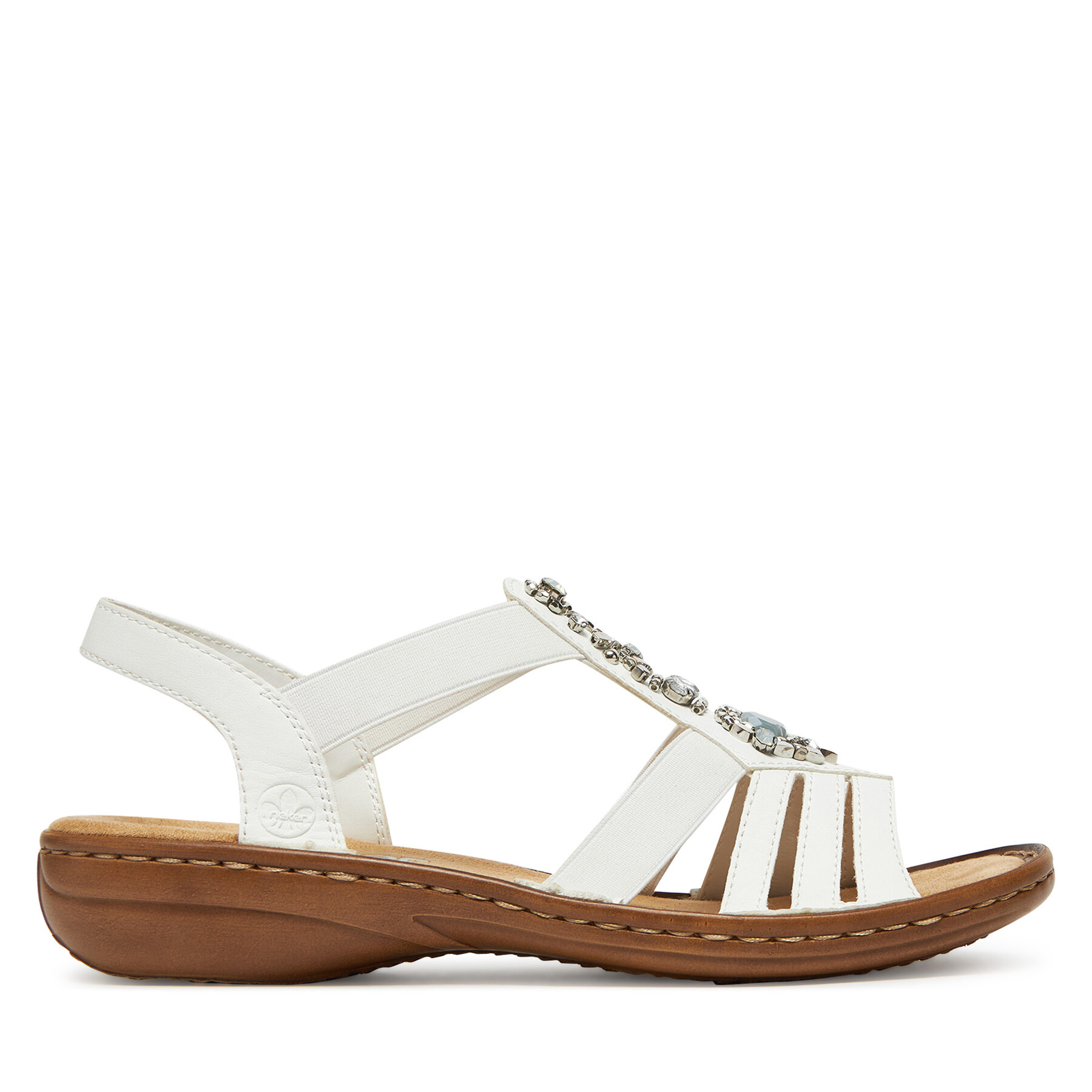 Sandále Rieker 60839-80 Biela
