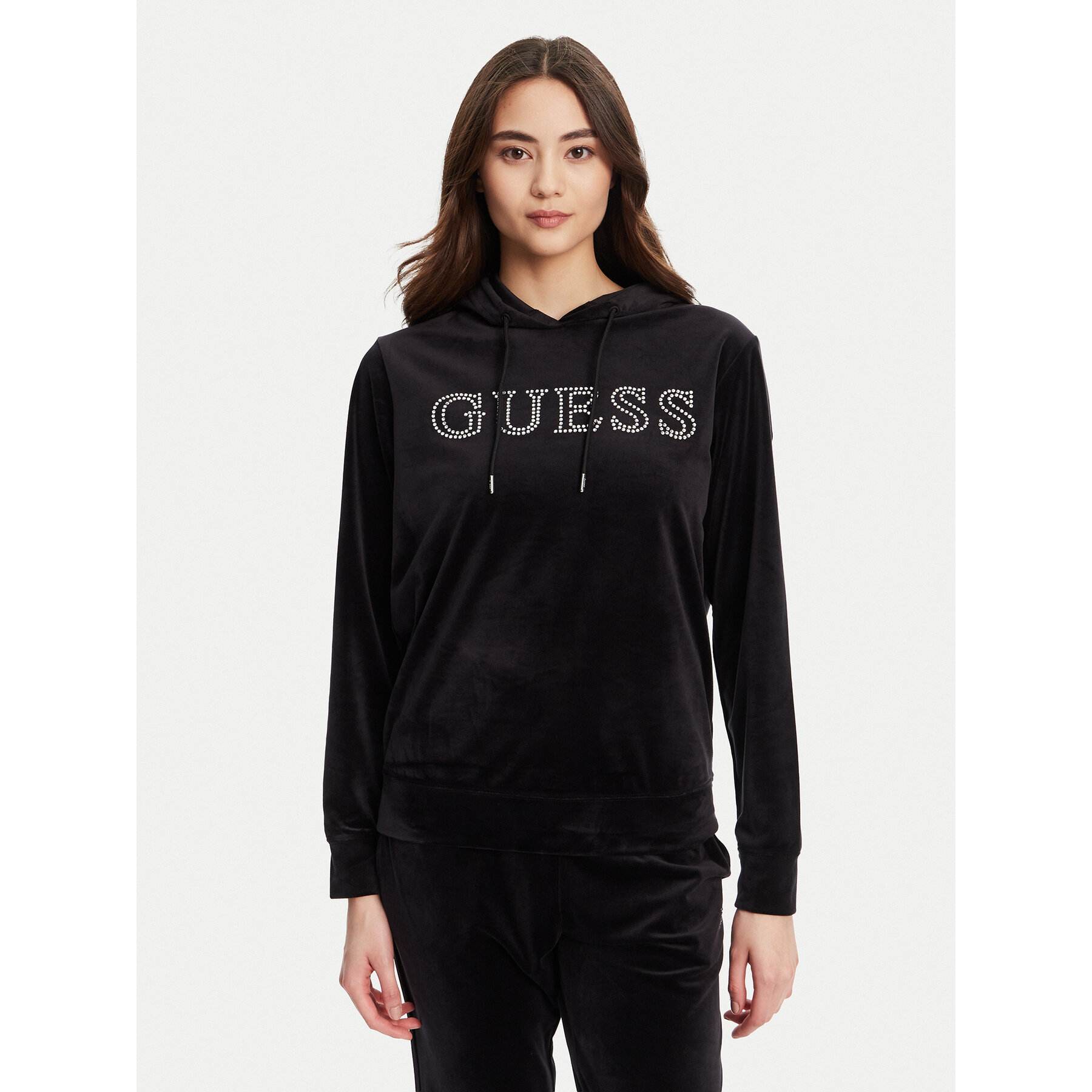 Guess Sweatshirt V4RQ25 K0232 Schwarz Regular Fit