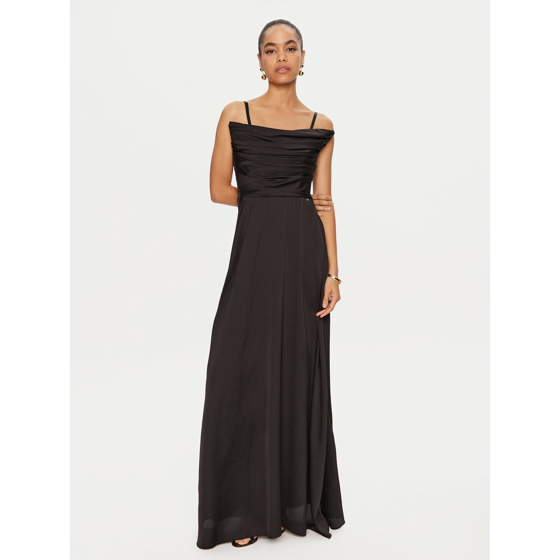 Rinascimento Abendkleid CFC0121818003 Schwarz Slim Fit