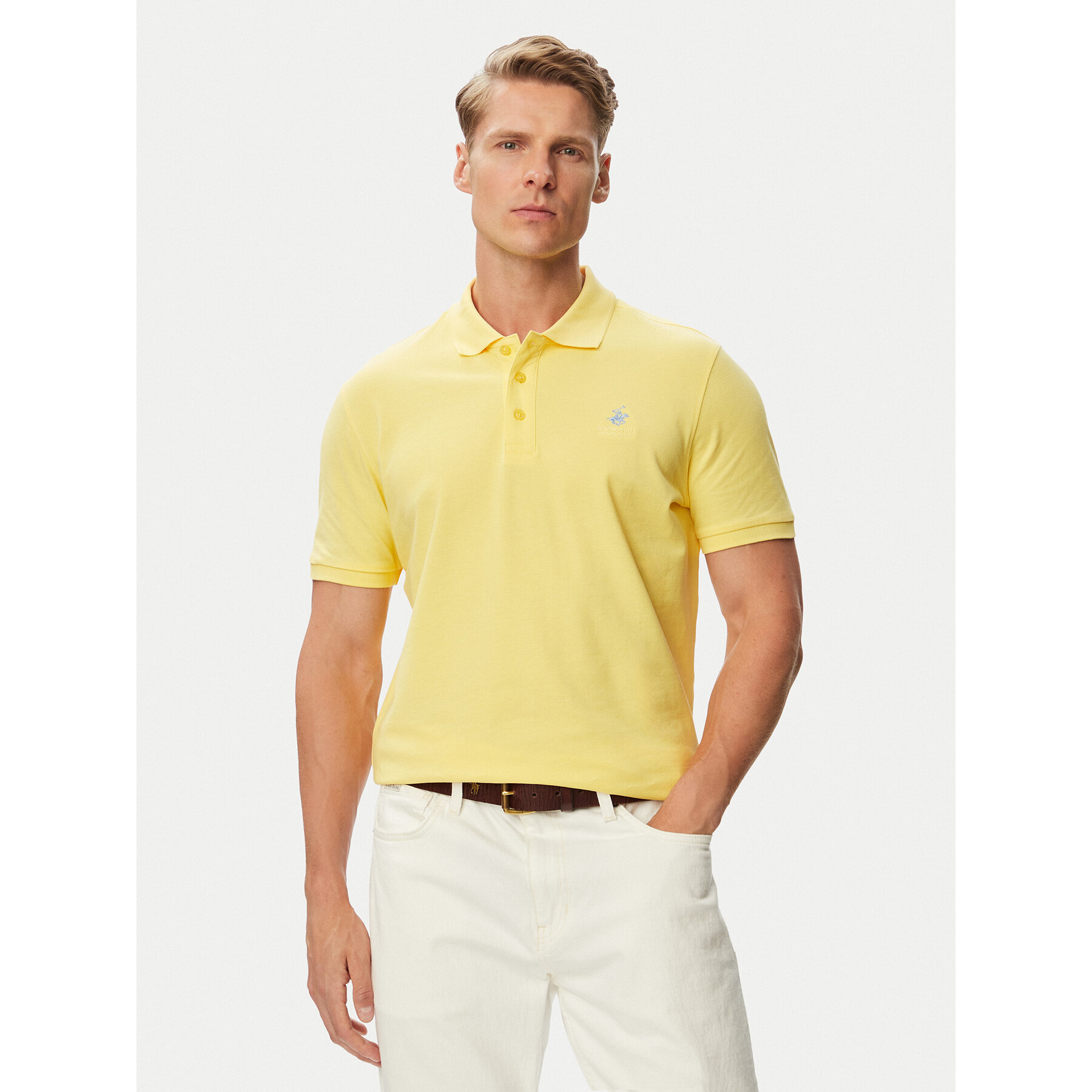 Beverly Hills Polo Club Beverly Hills Polo Club Polo P-SS26M-P42560_BBU Κίτρινο Regular Fit